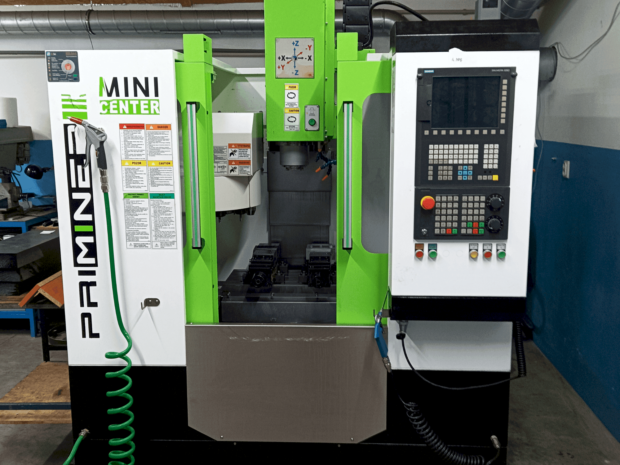 A Priminer MINI gép elölnézete