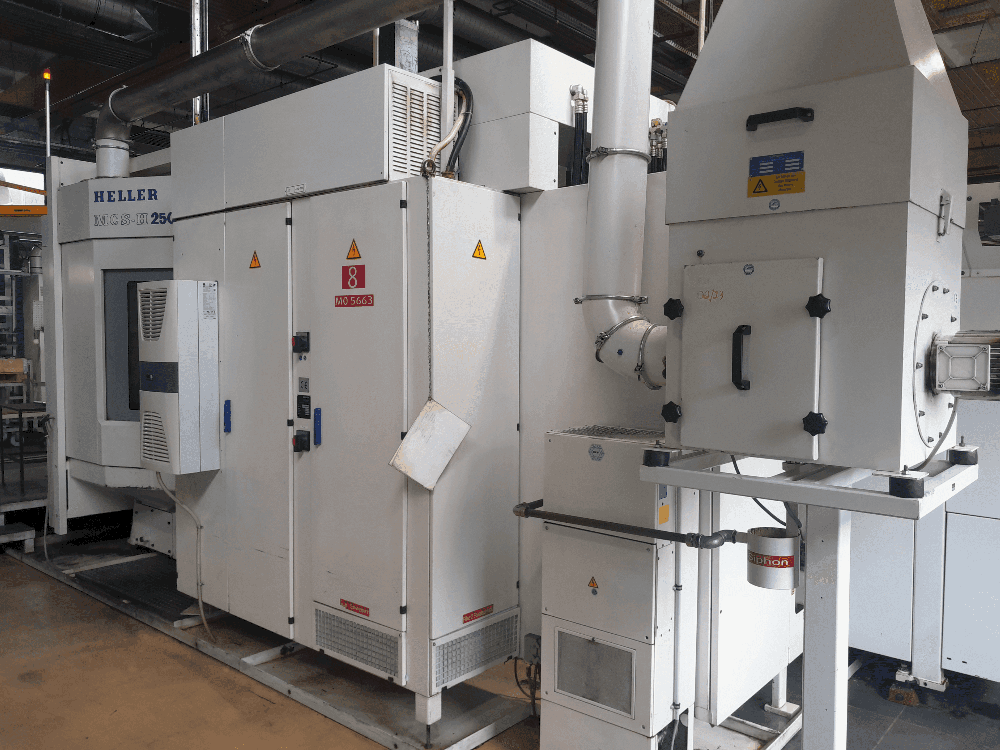 A HELLER MCS-H 250  gép elölnézete