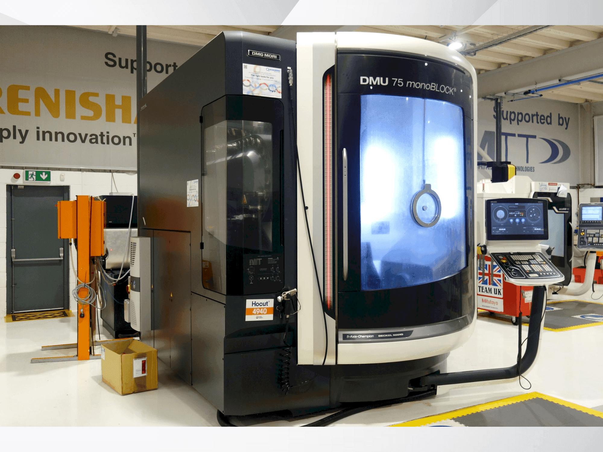 A DMG MORI DMU 75 Monoblock gép elölnézete