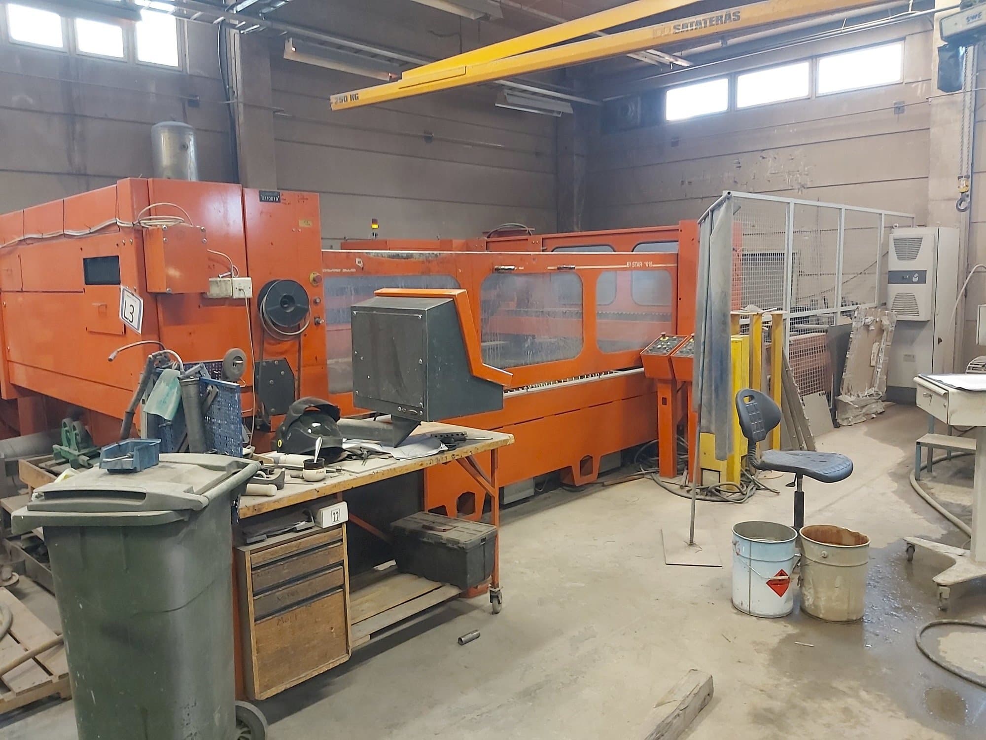 A Bystronic BTL 3500 gép elölnézete
