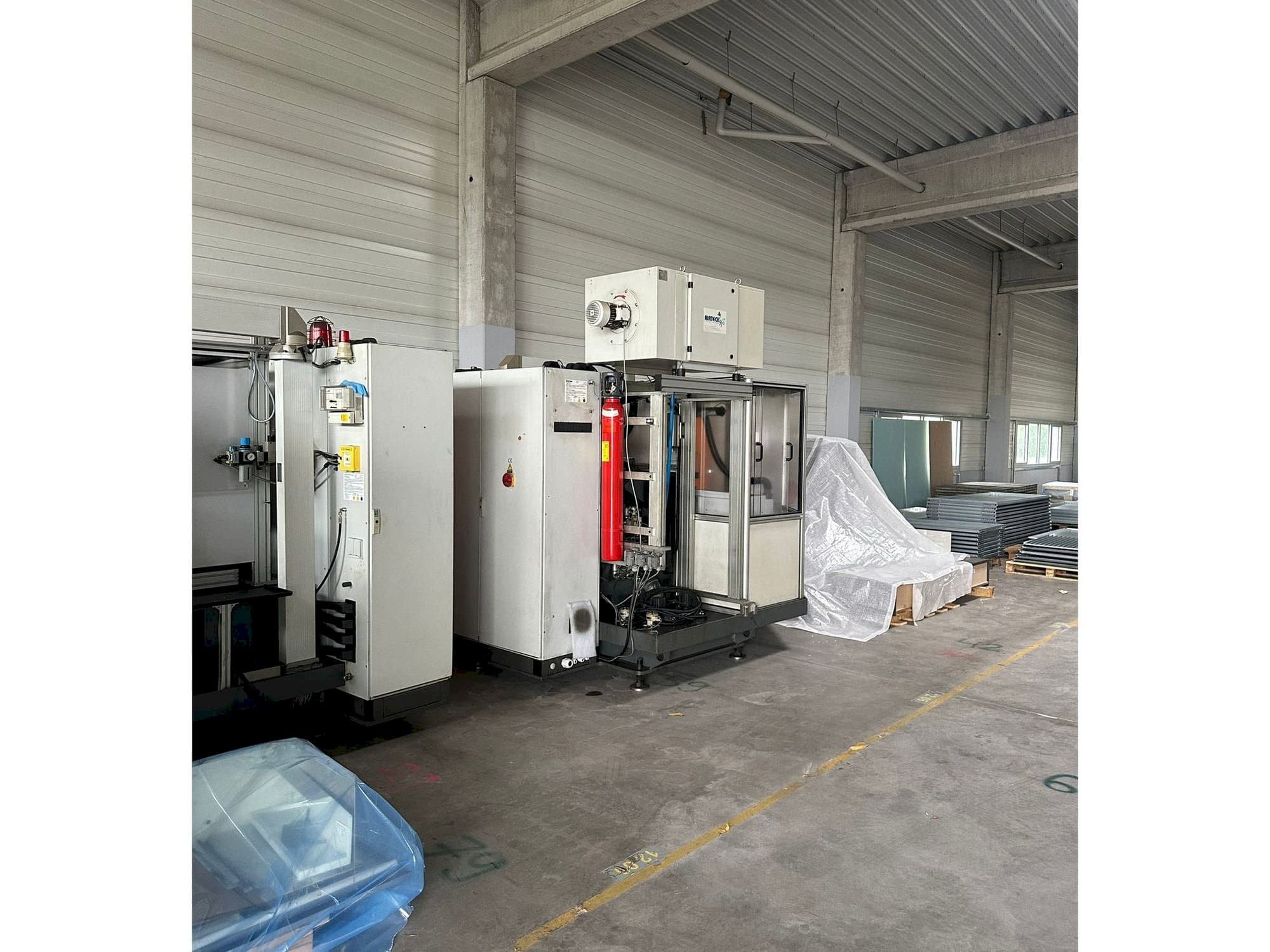 A Geiger CNC gép elölnézete