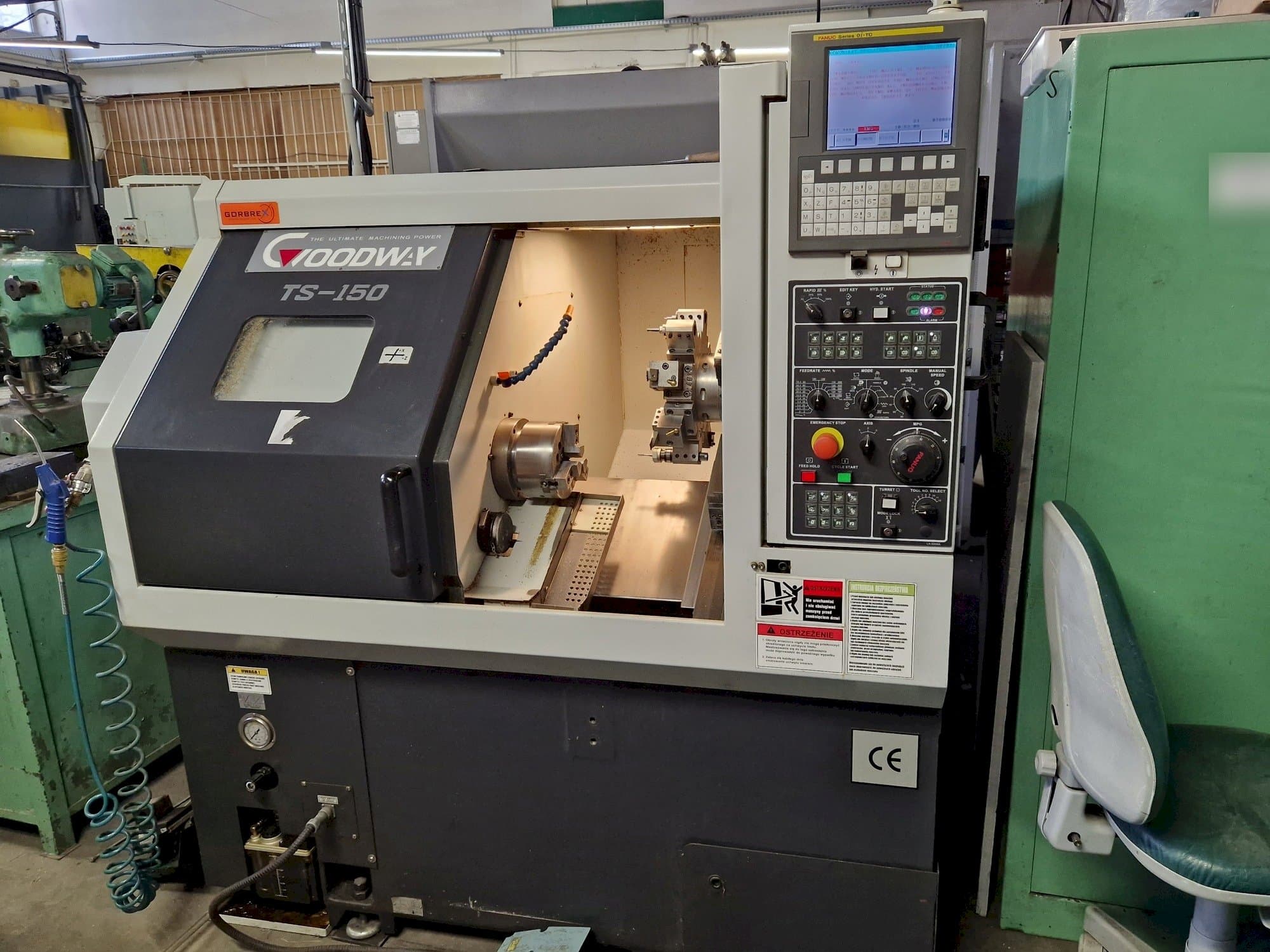 A Goodway TS-150M  gép elölnézete