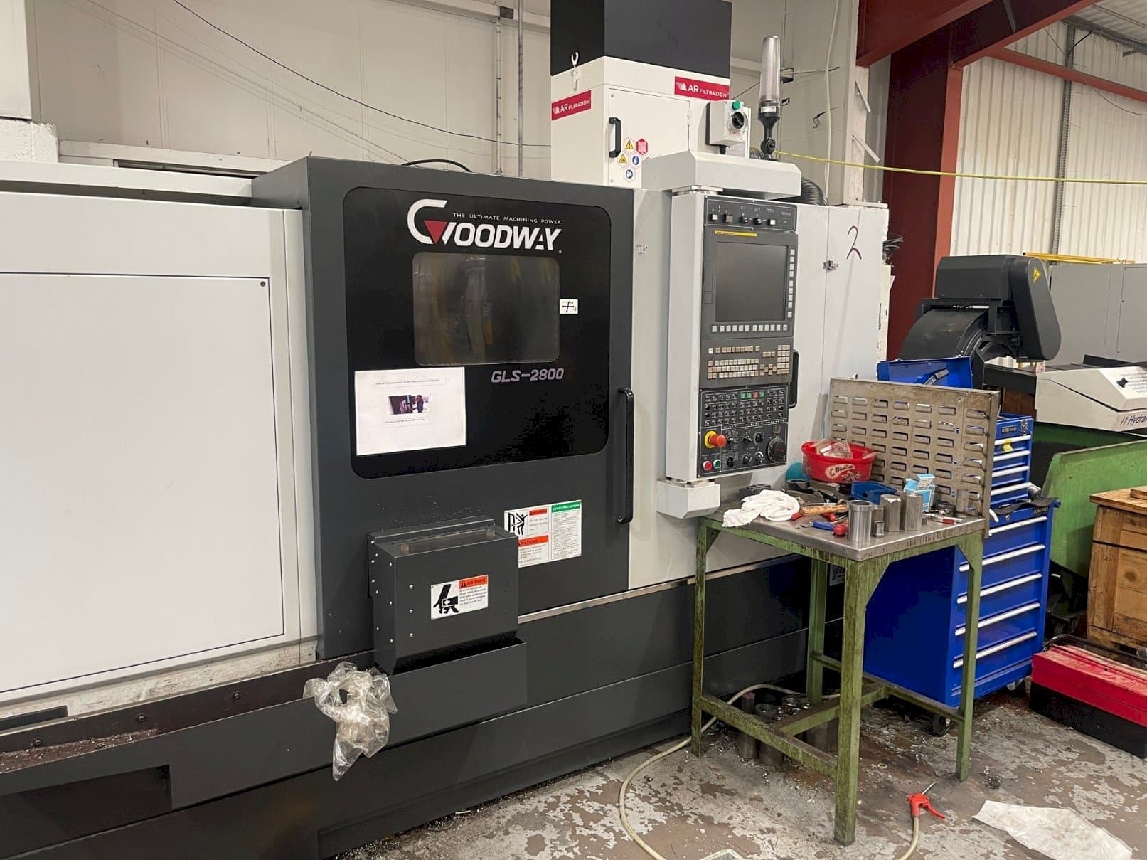 A Goodway GLS-2800 gép elölnézete