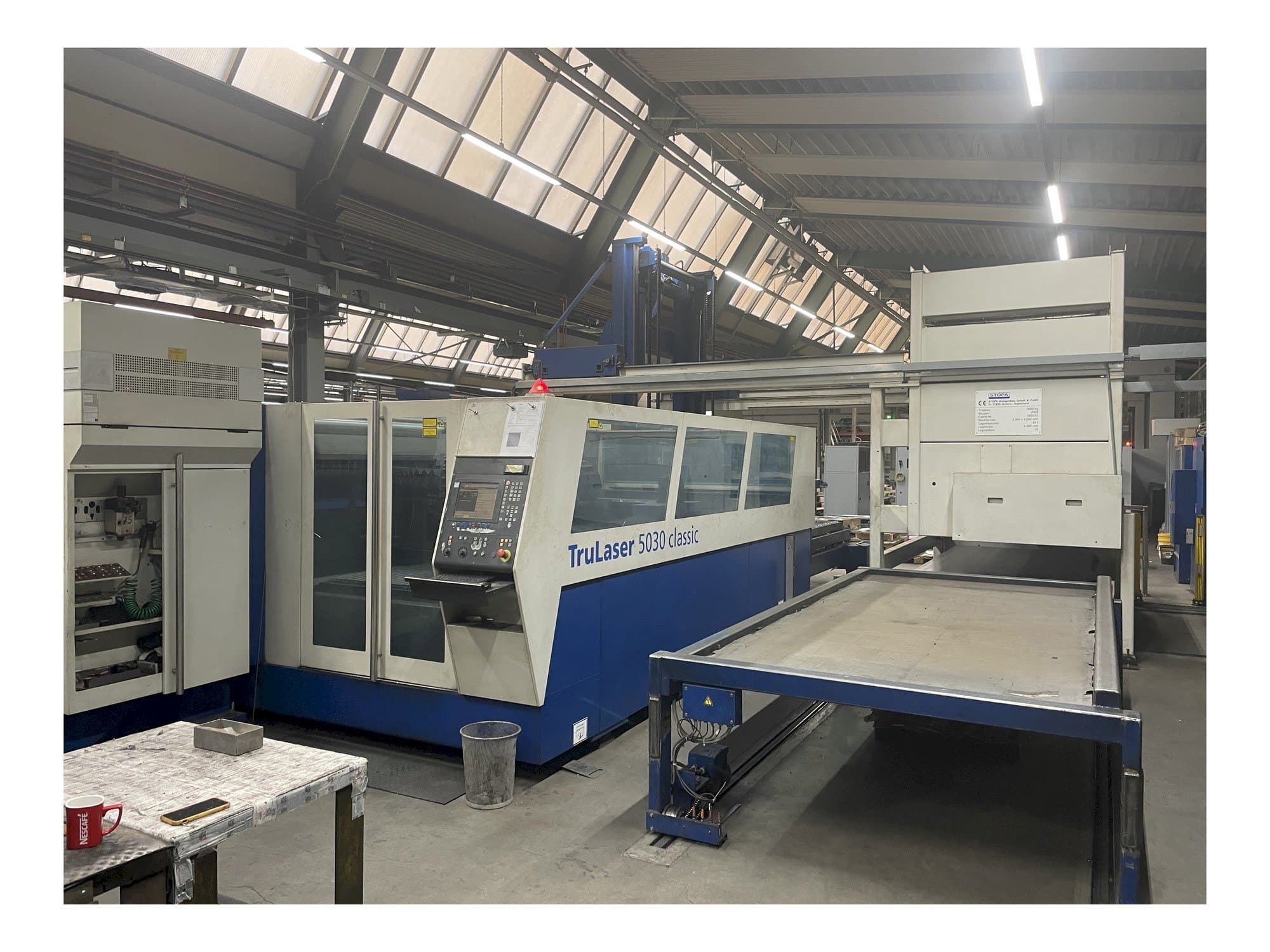 A Trumpf L5030 Classic + Pallet Master gép jobb nézete
