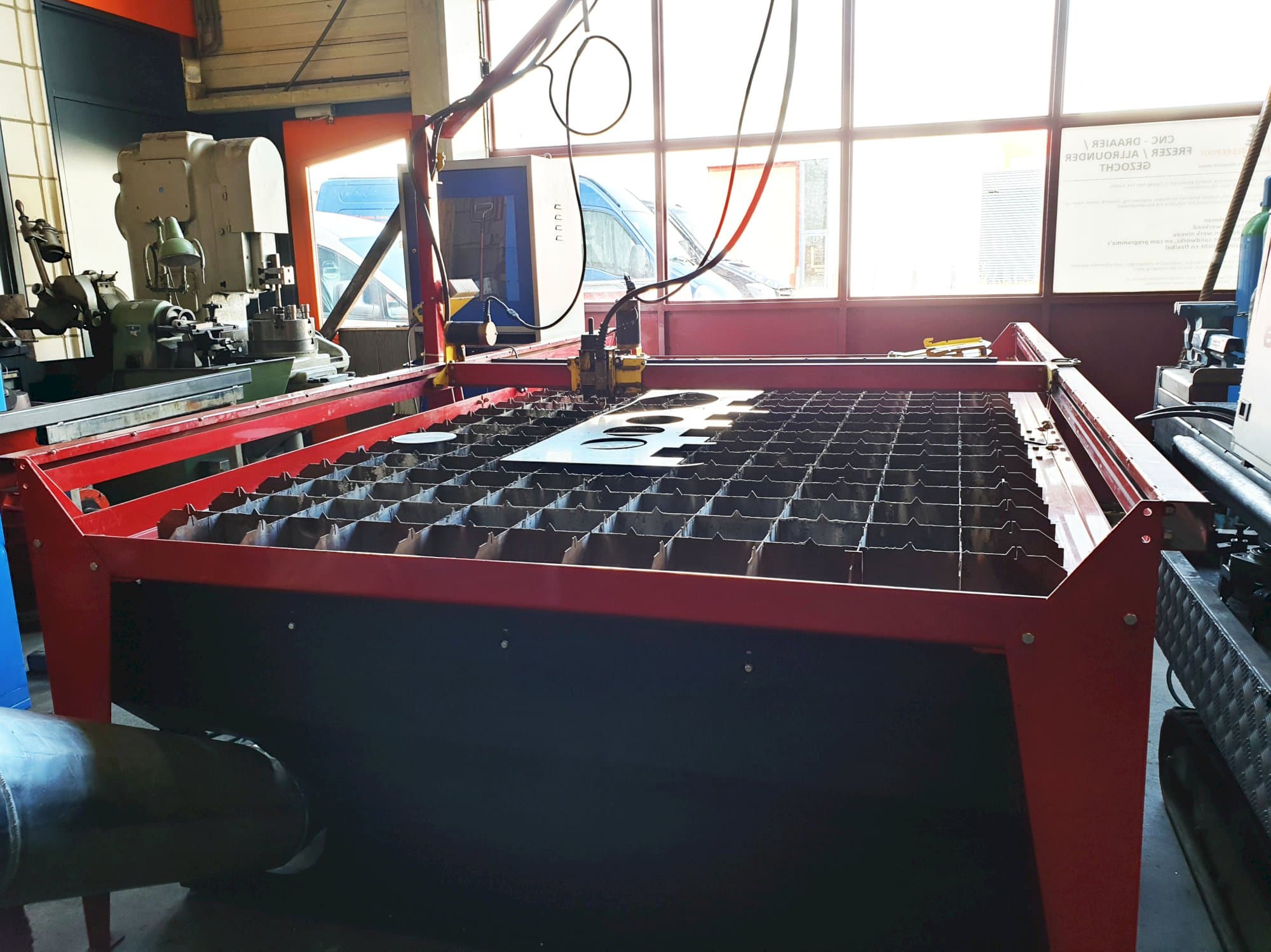 A Plasmacam Samson 510  gép munkatere