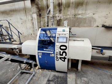 A WEINIG / DIMTER Combiscan C200 4/4 & OPTICUT 450 Q gép elölnézete