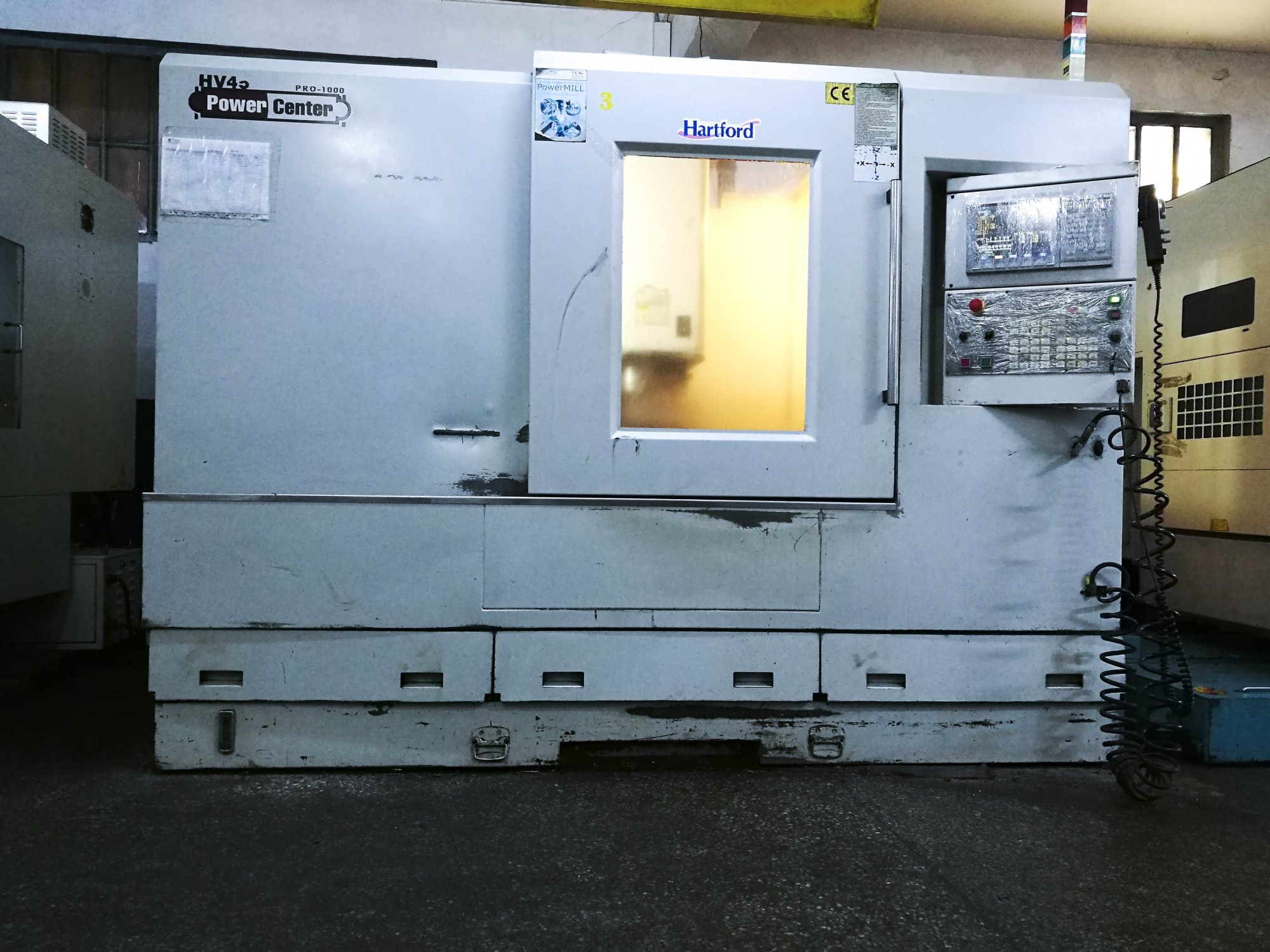 A Hartford PRO1000S gép munkatere