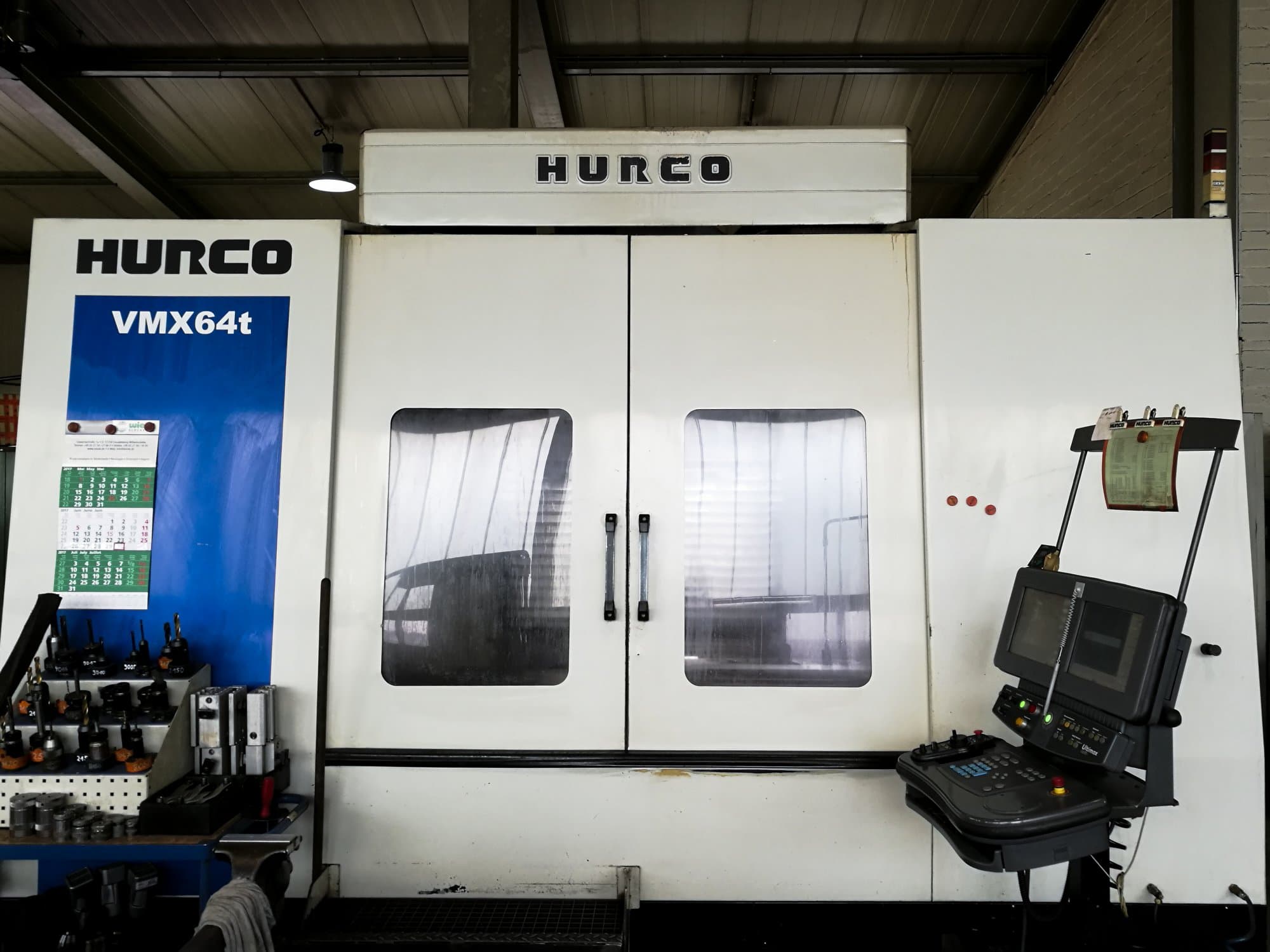 A Hurco VMX64/40T  gép munkatere