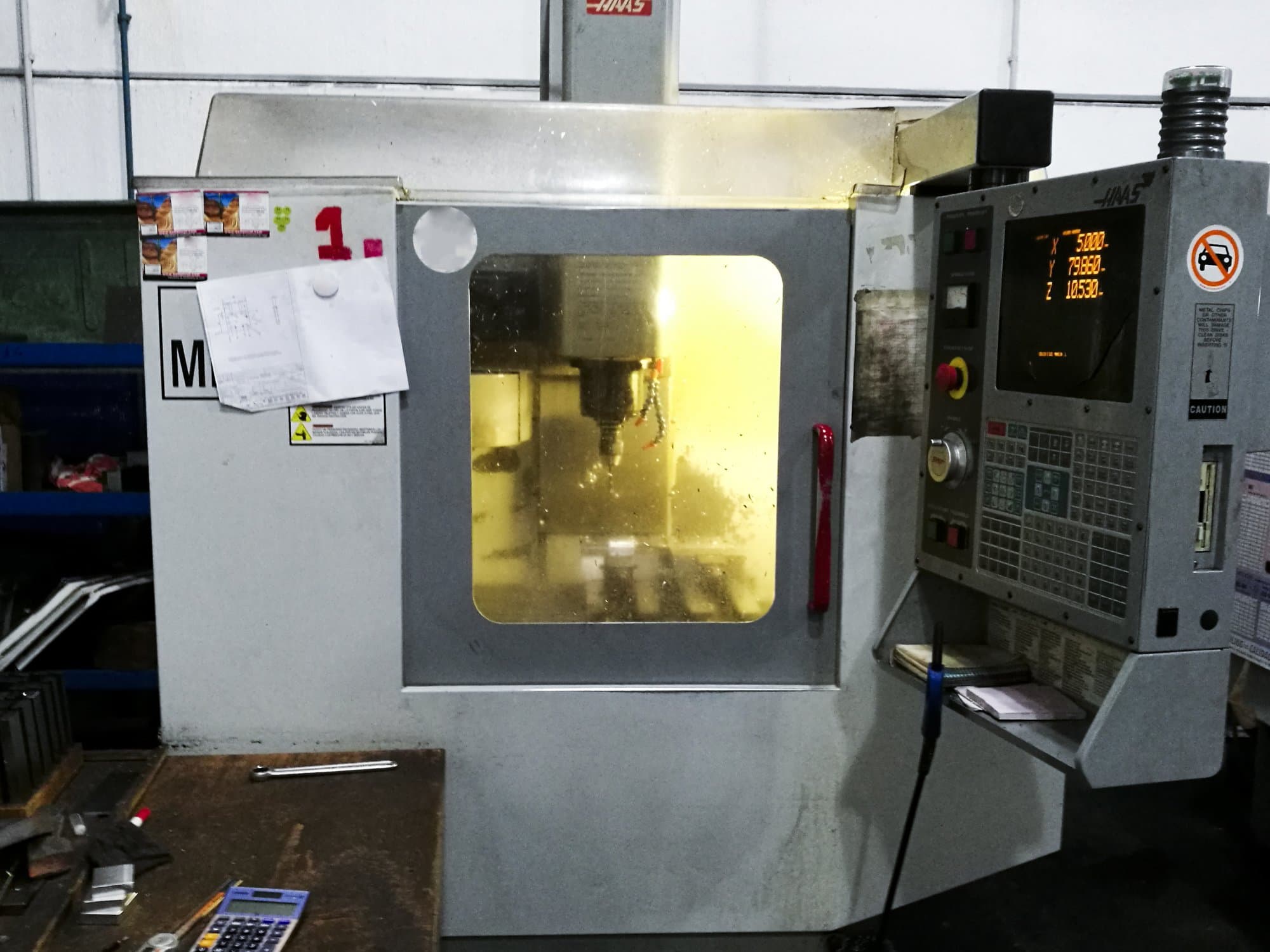 A HAAS Mini-Mill HE gép munkatere
