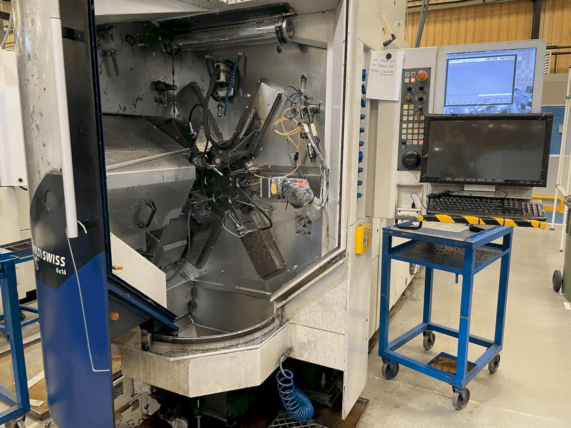 A TORNOS MultiSwiss 6x14 gép elölnézete