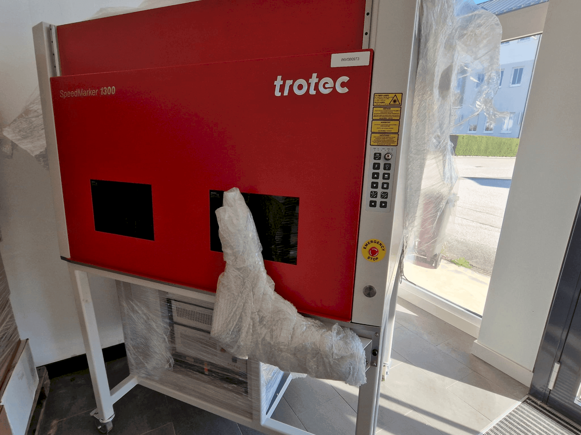 A Trotec SpeedMarker 1300 gép elölnézete