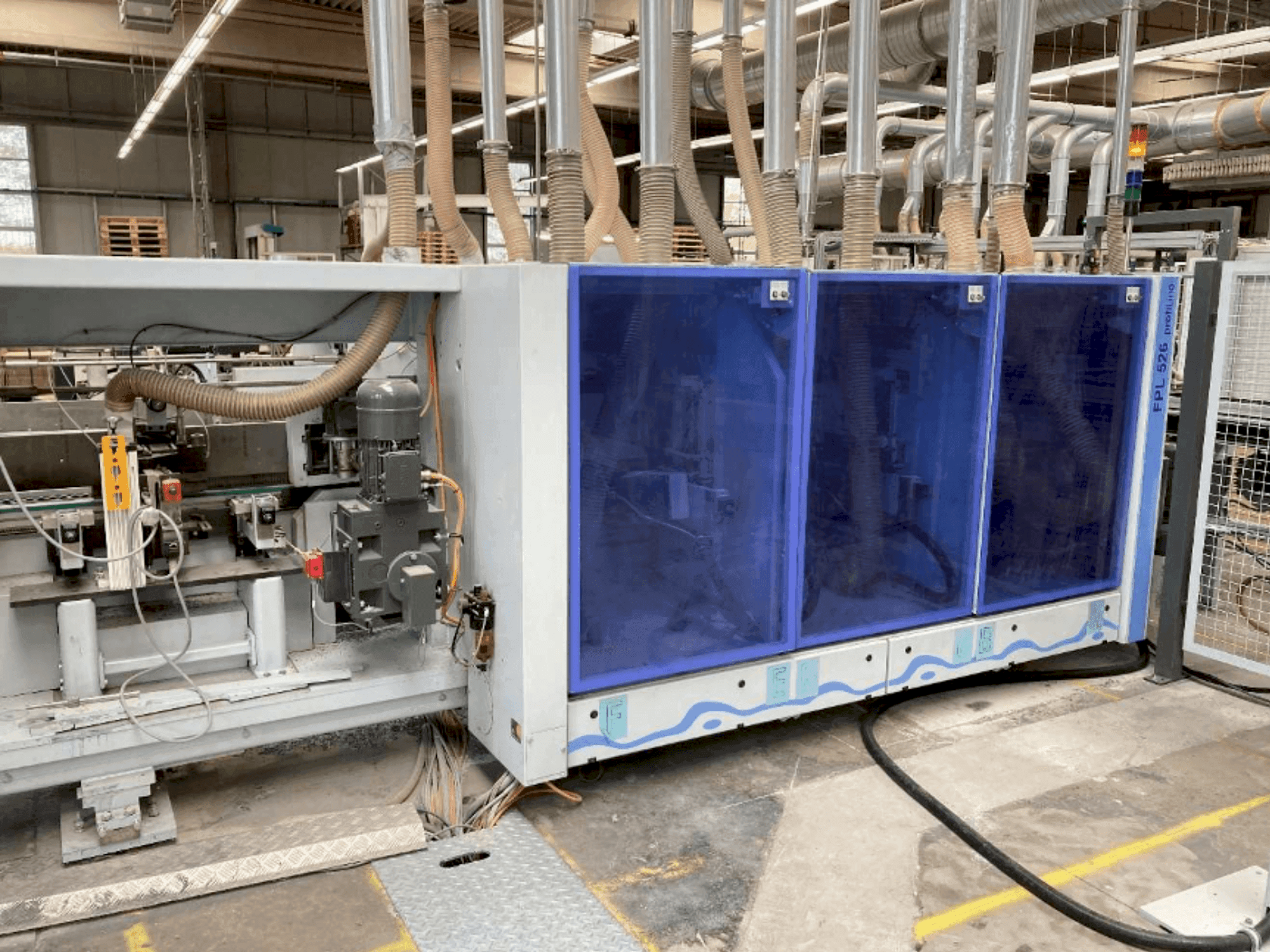 A HOMAG PROFI FPL 525/6/04/PW/V LVT Profiling System gép elölnézete