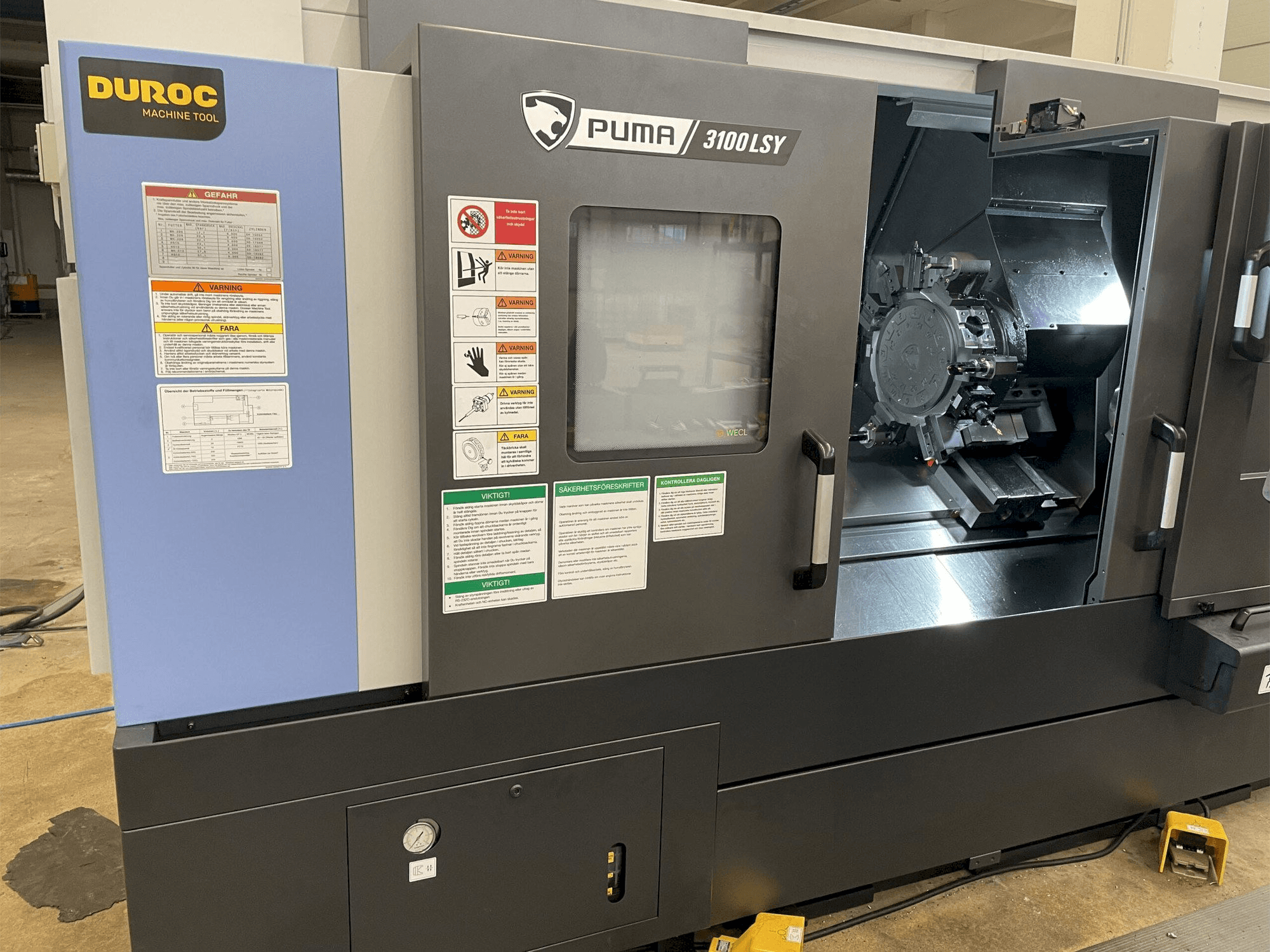 A Doosan Puma gép elölnézete