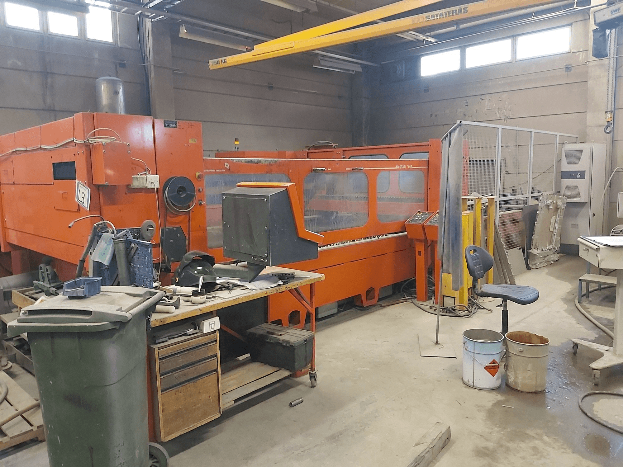 A Bystronic BTL 3500 gép elölnézete