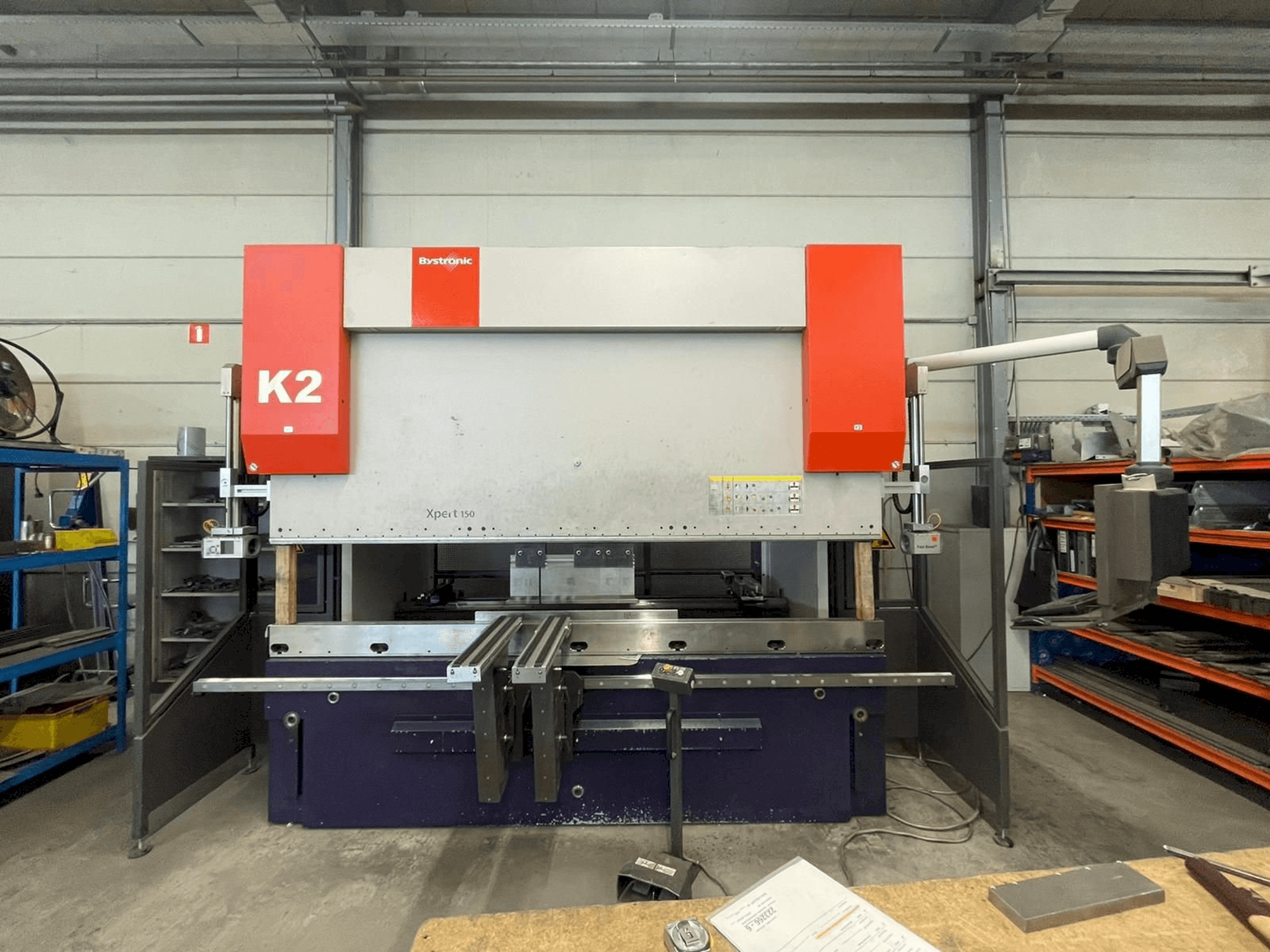 A Bystronic Xpert 150 x 3100 K2 gép elölnézete