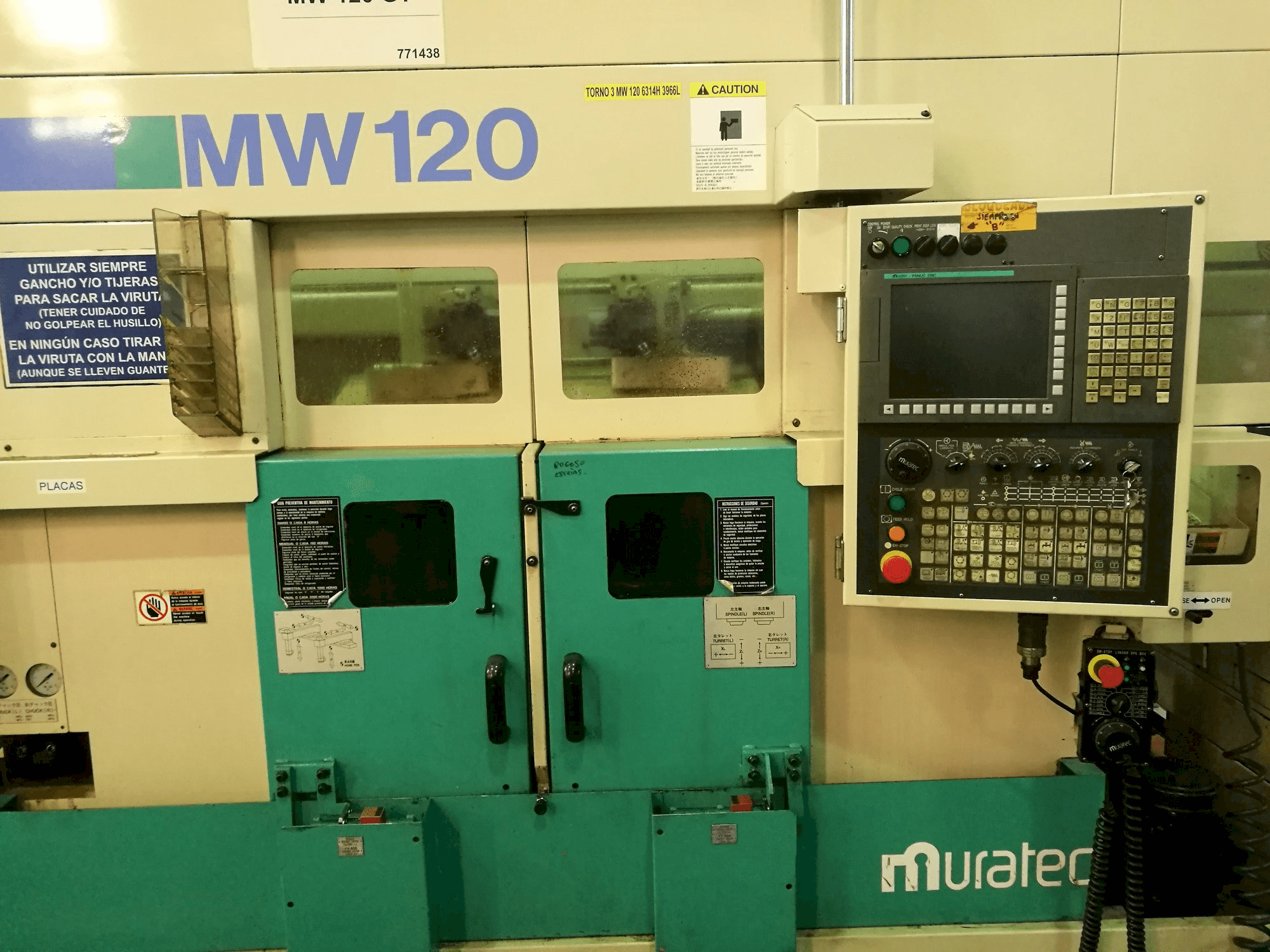 A Muratec MW120 gép elölnézete