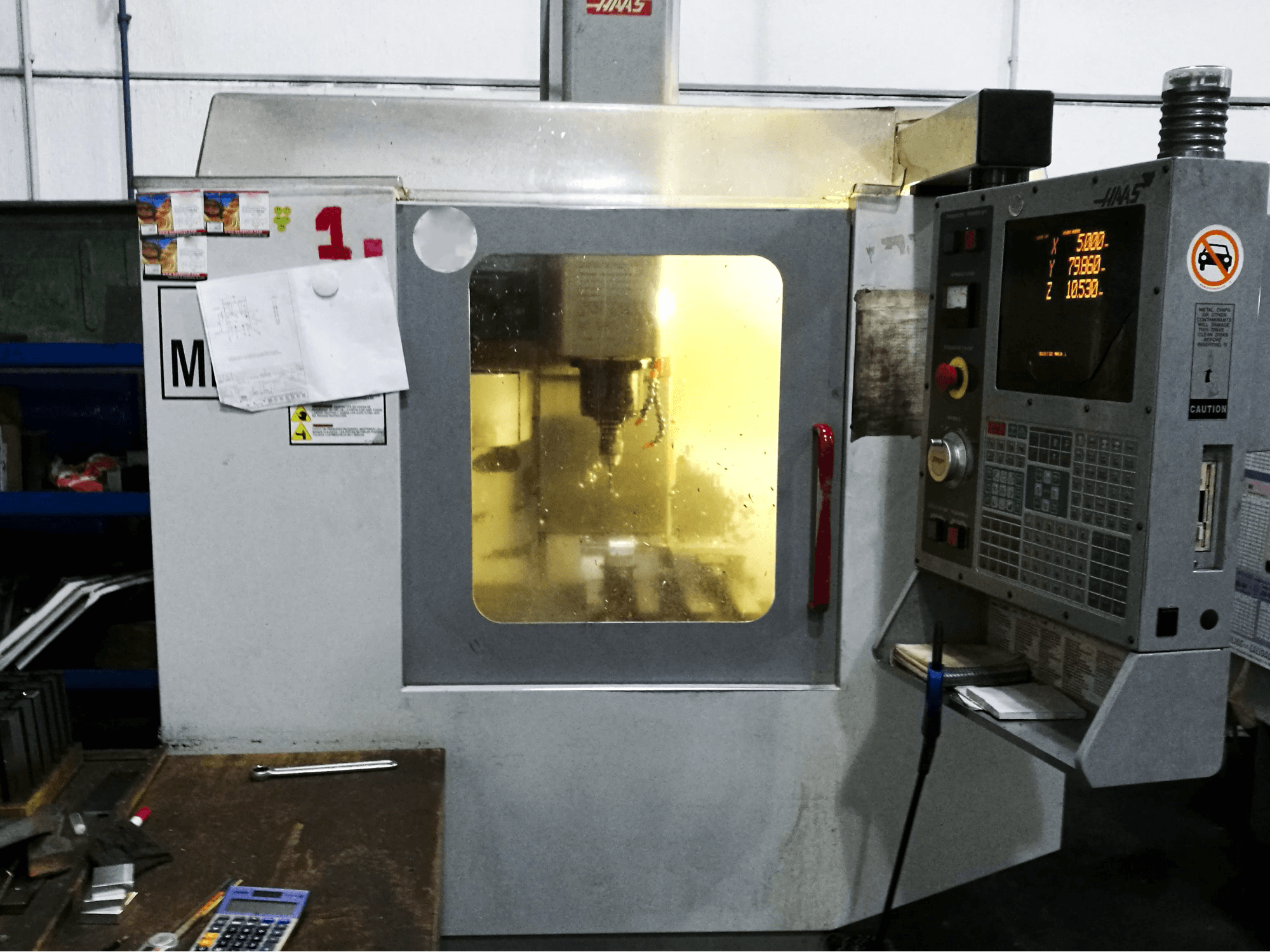 A HAAS Mini-Mill HE gép munkatere
