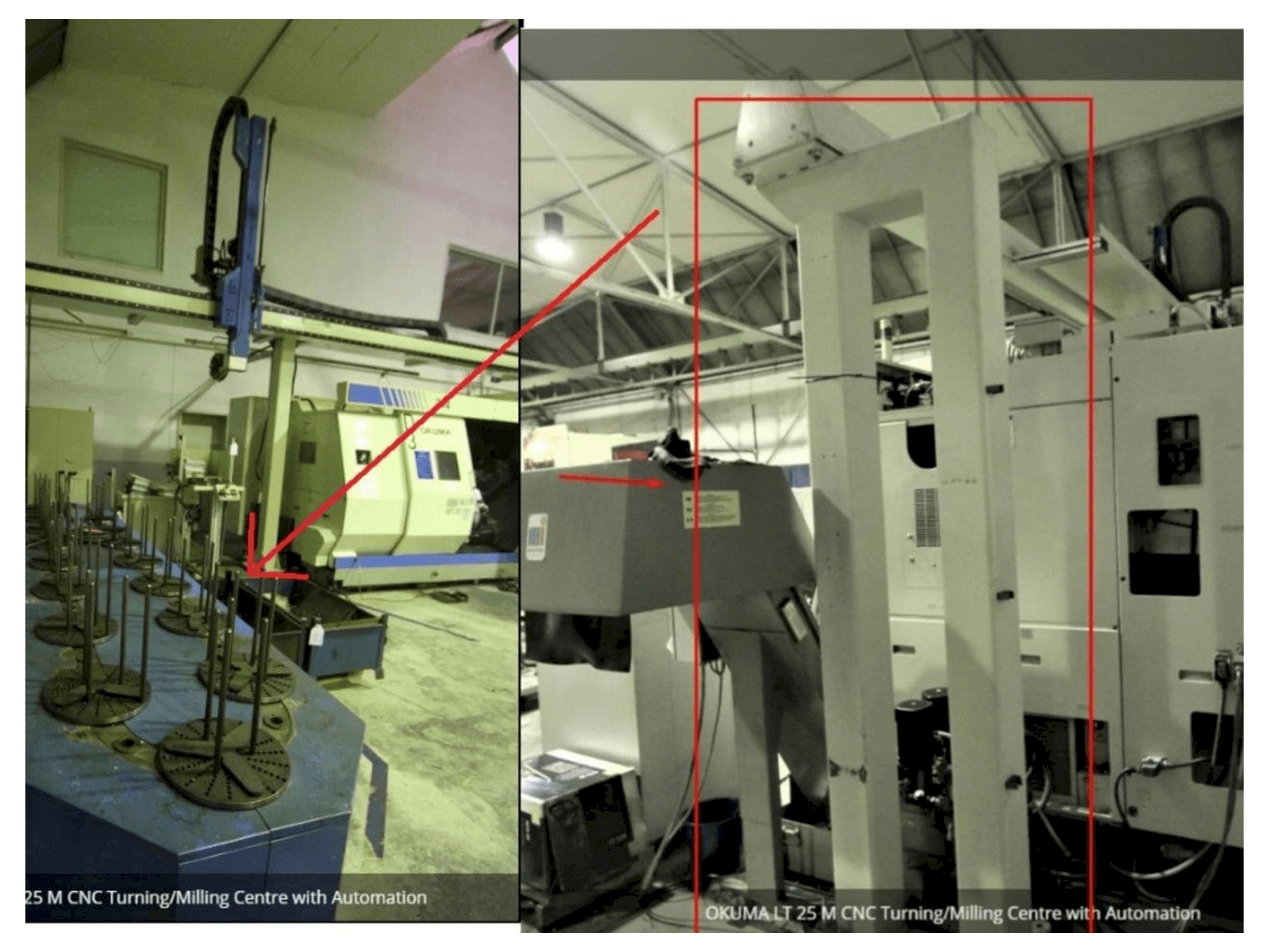 A Okuma LT 25 M gép elölnézete