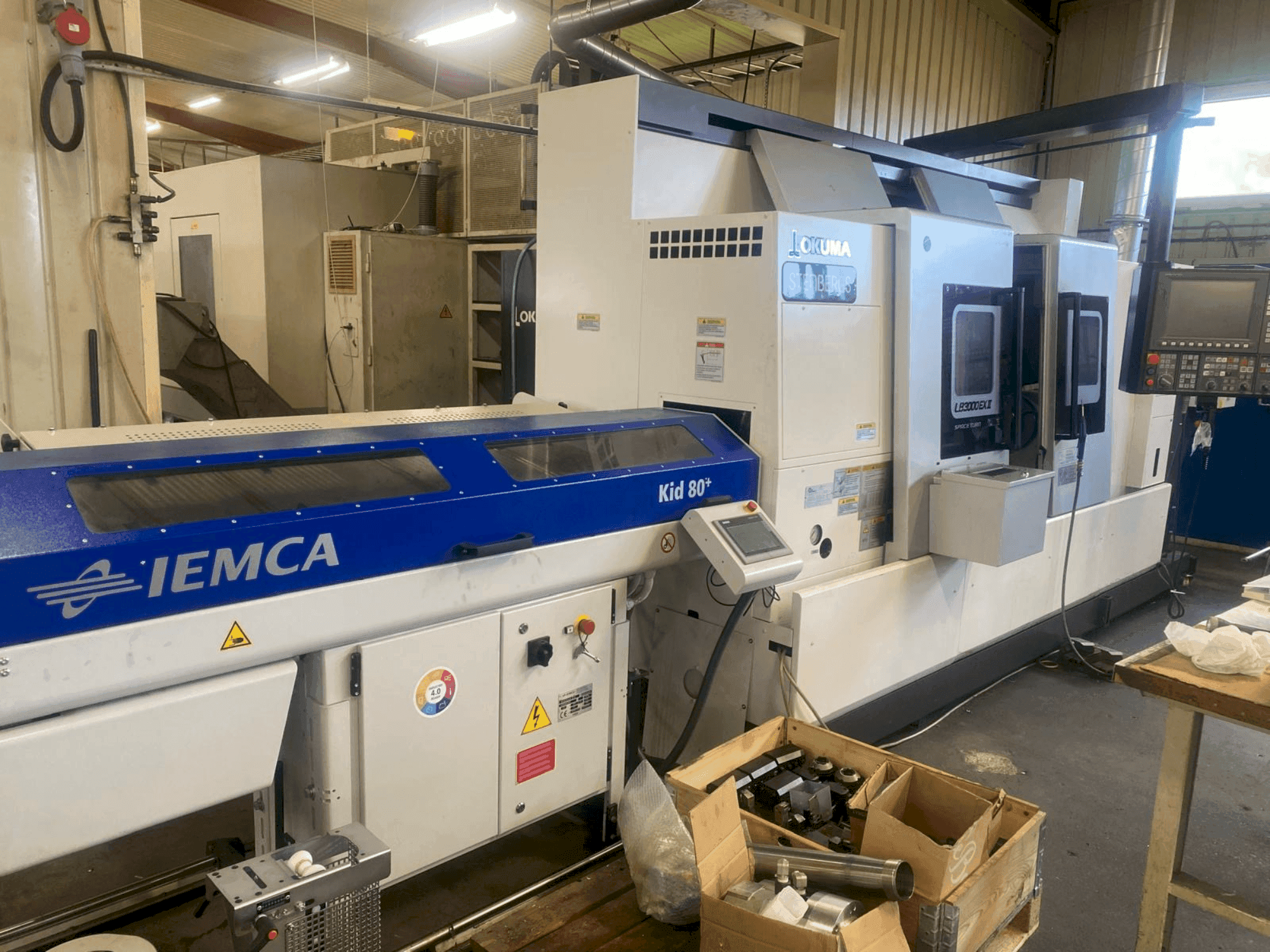 A Okuma LB 3000 EX II with Iemca KID 80 gép elölnézete