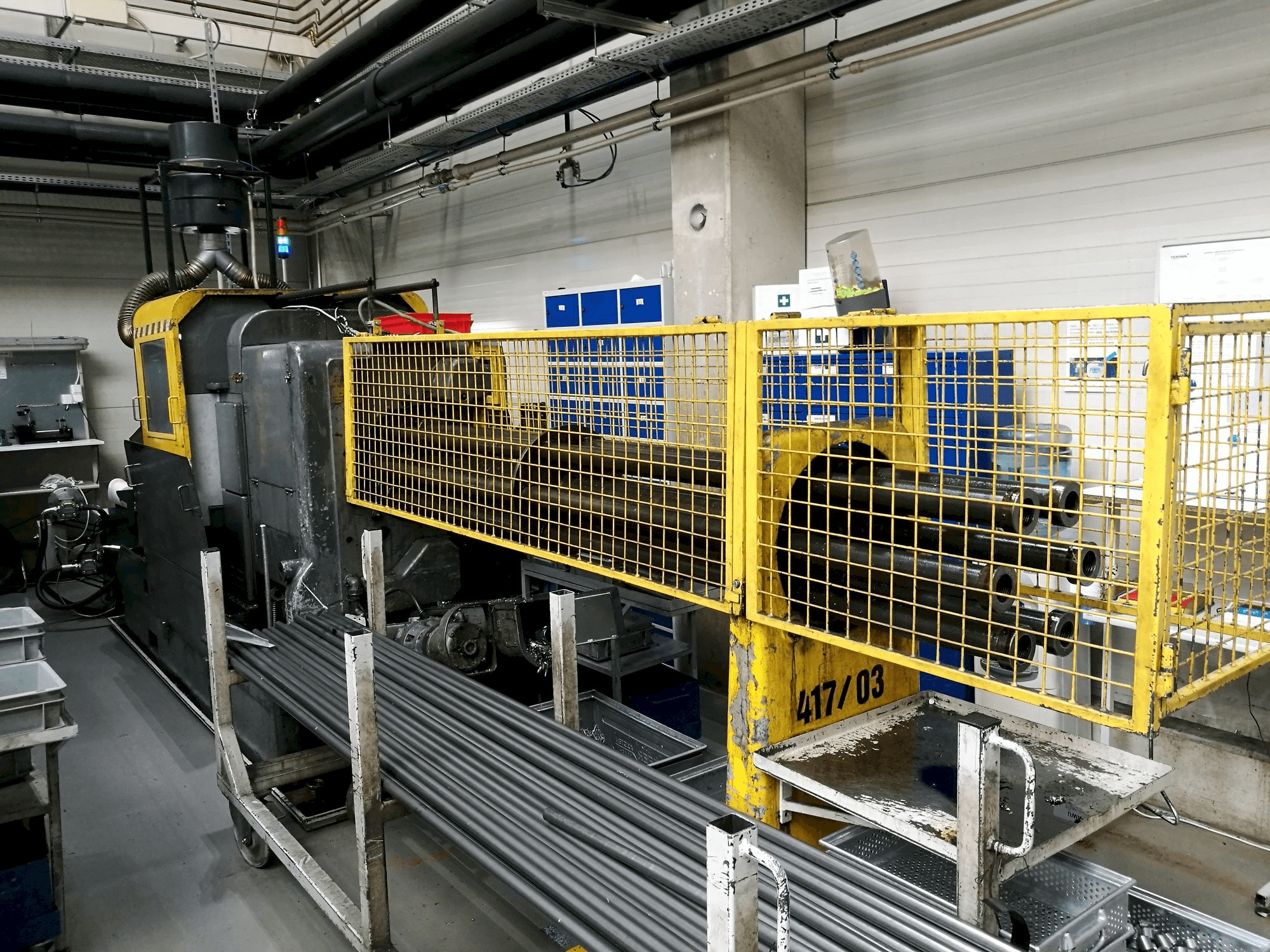 A Wickman 1 3/8"-6 gép elölnézete