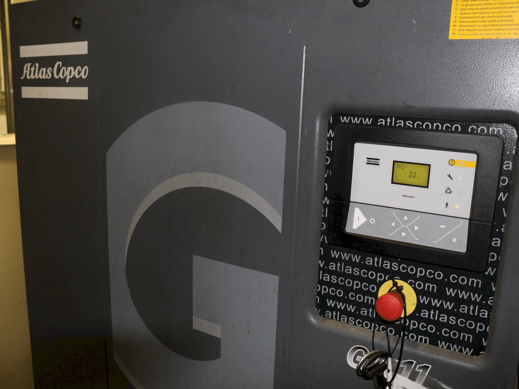 A Atlas Copco GA11 gép elölnézete