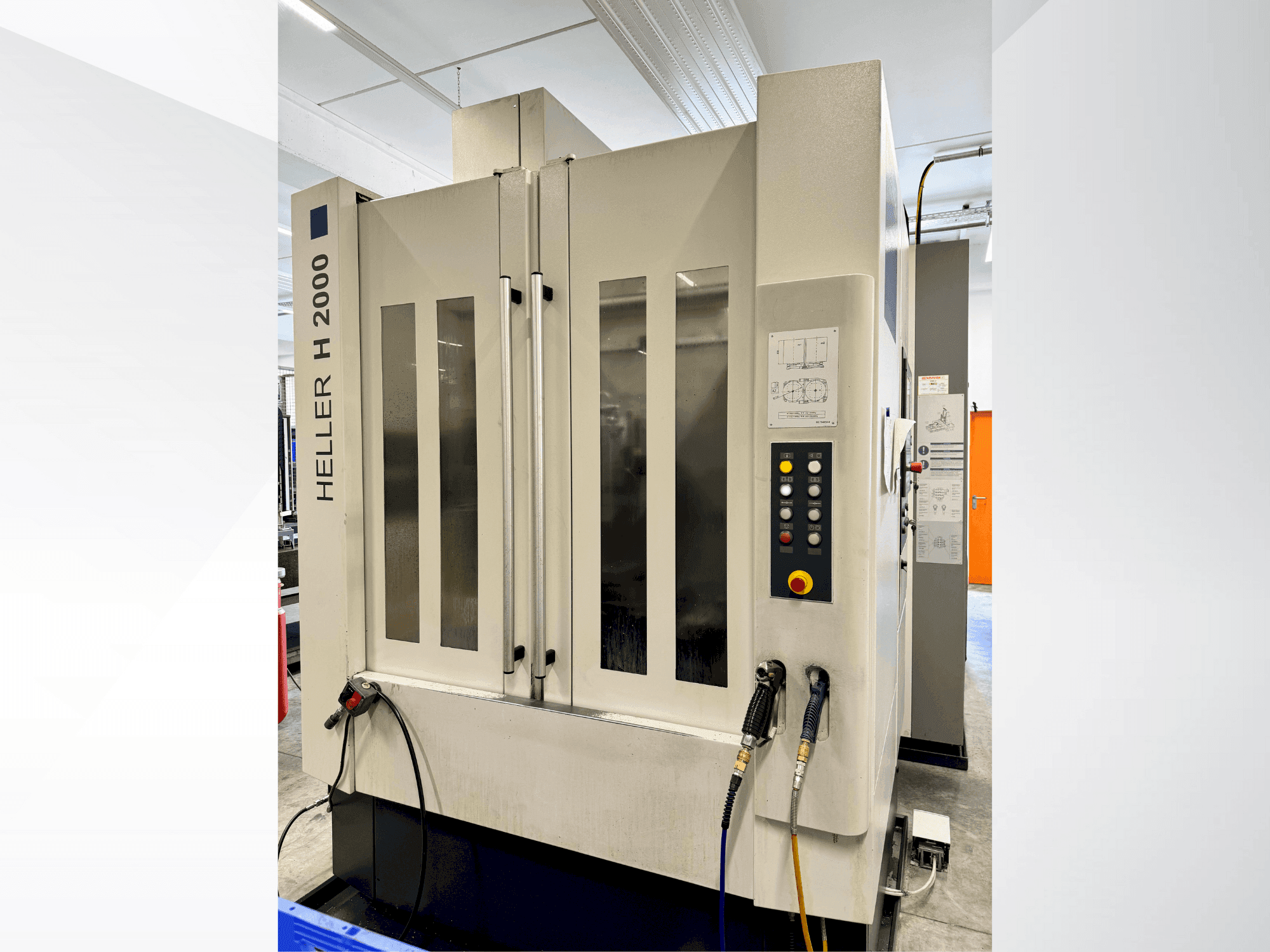 A HELLER H2000 gép elölnézete