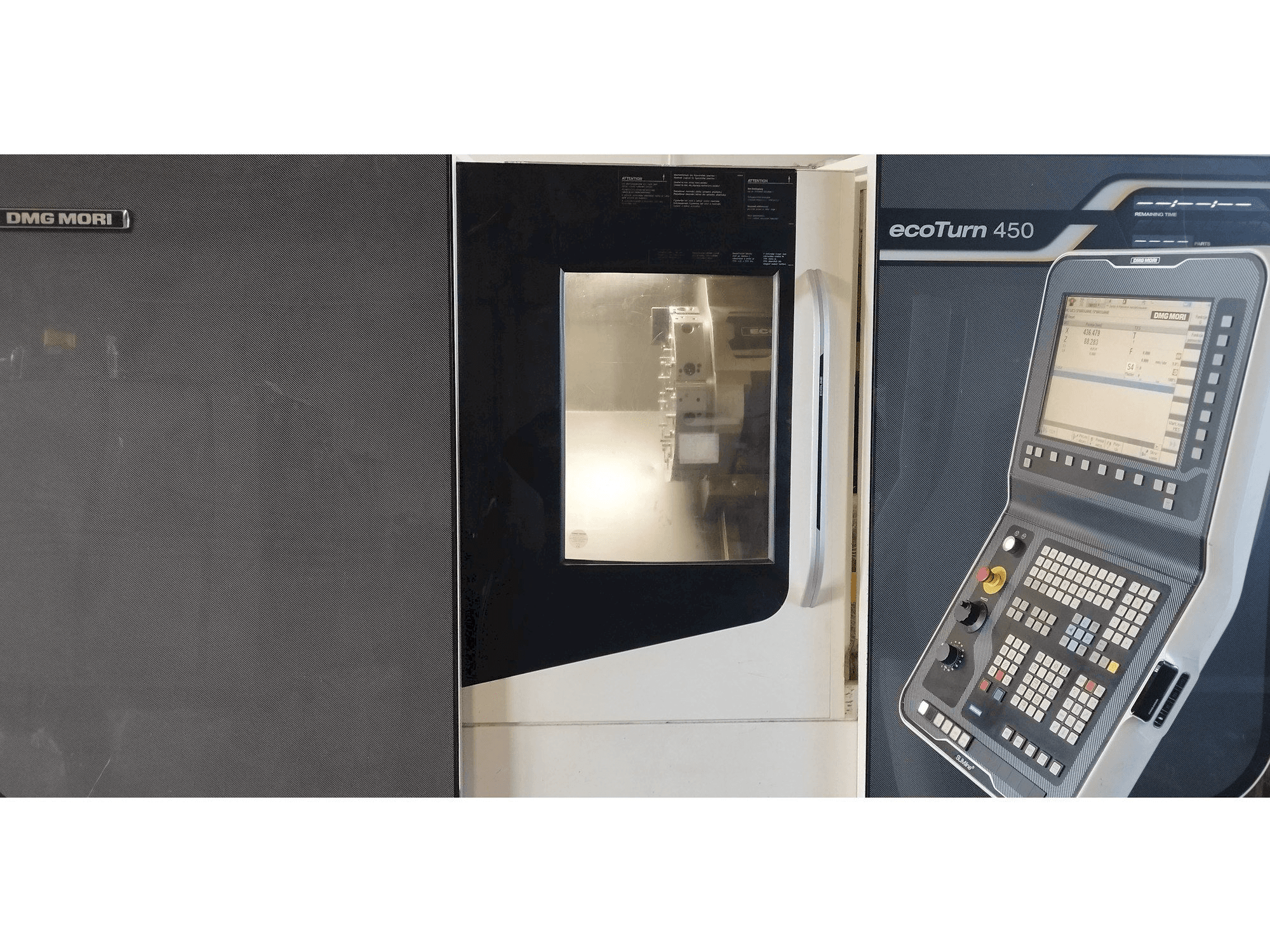 A DMG MORI EcoTurn 450 gép elölnézete