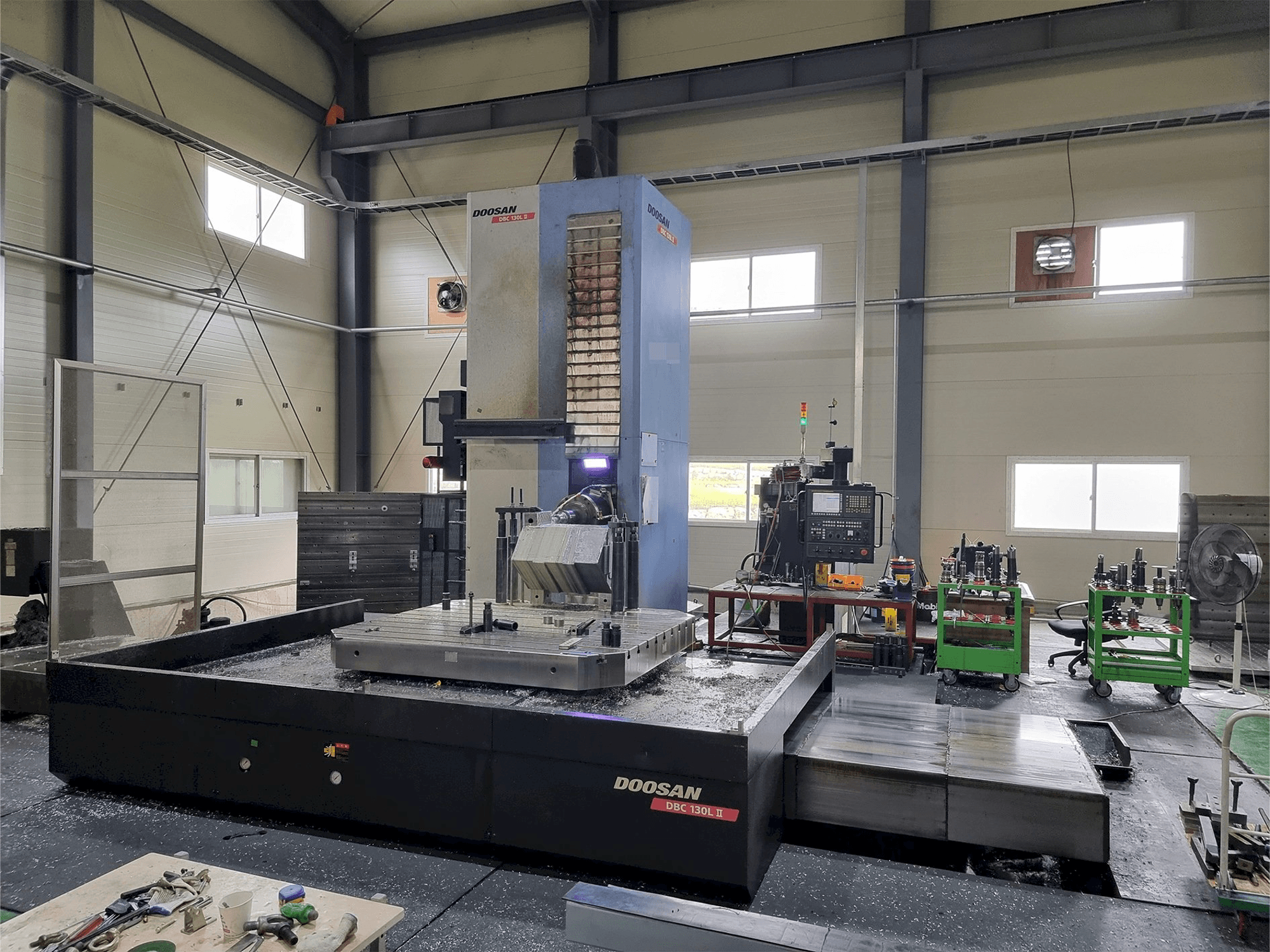 A Doosan DBC 130L II gép elölnézete