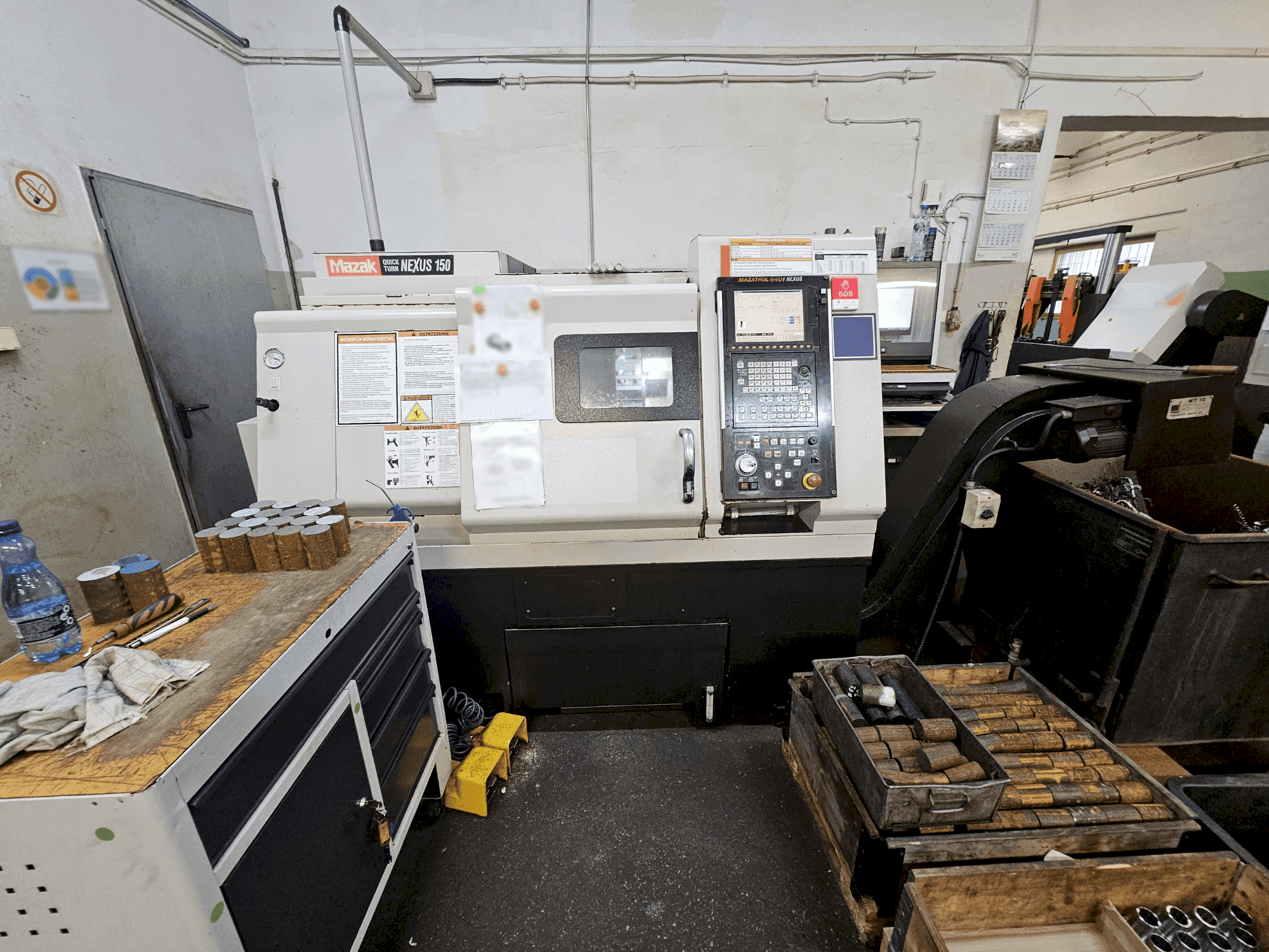 A Mazak QTN-150/500 gép elölnézete