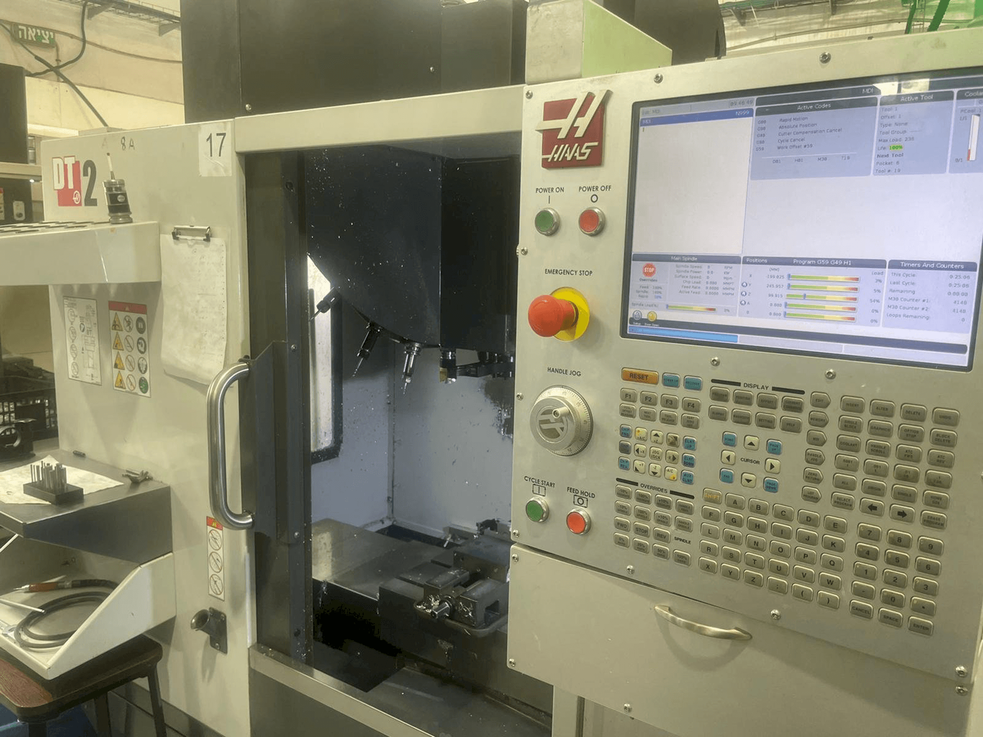 A HAAS DT-2 gép elölnézete