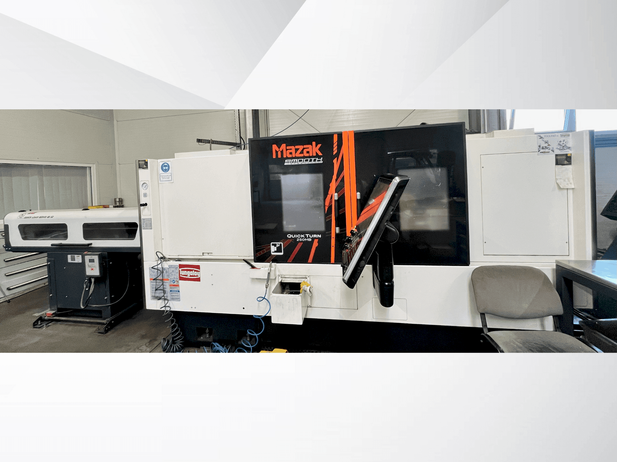 A Mazak Quick Turn 250MB gép elölnézete