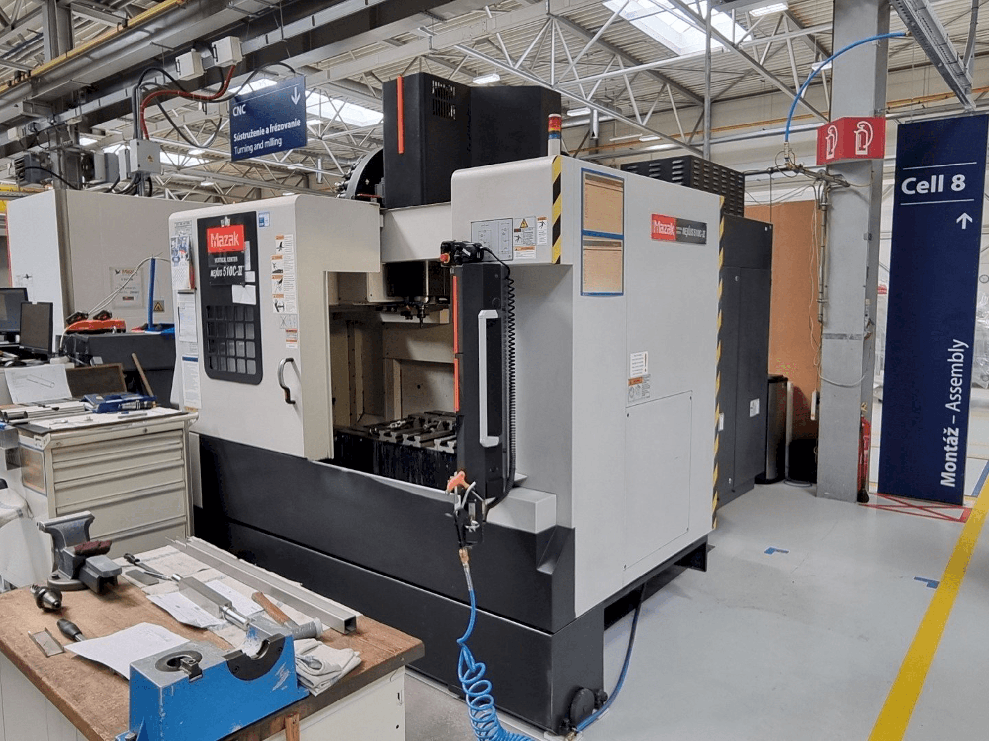 A Mazak Nexus 510C - II gép elölnézete