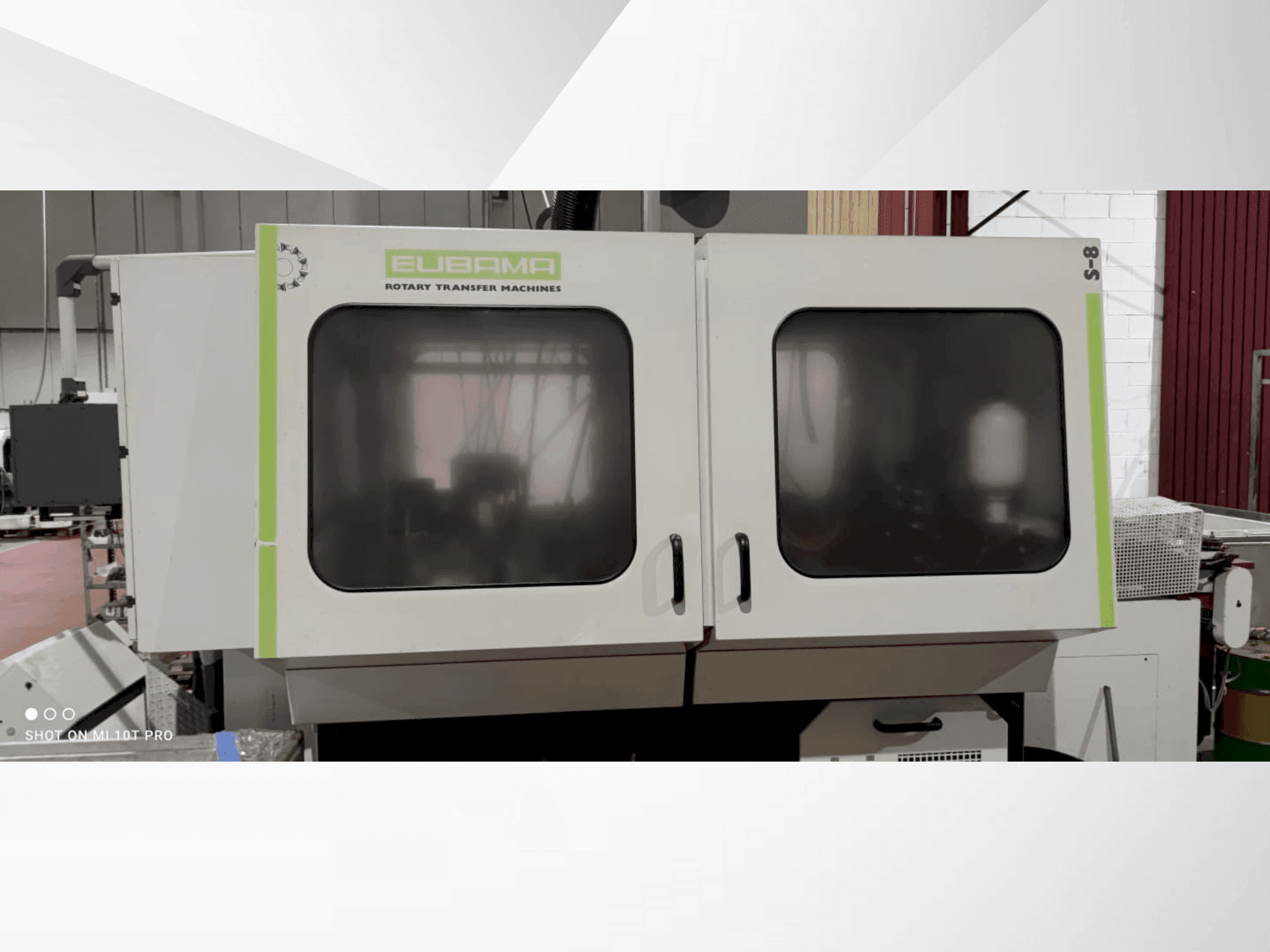 A EUBAMA S8 gép elölnézete