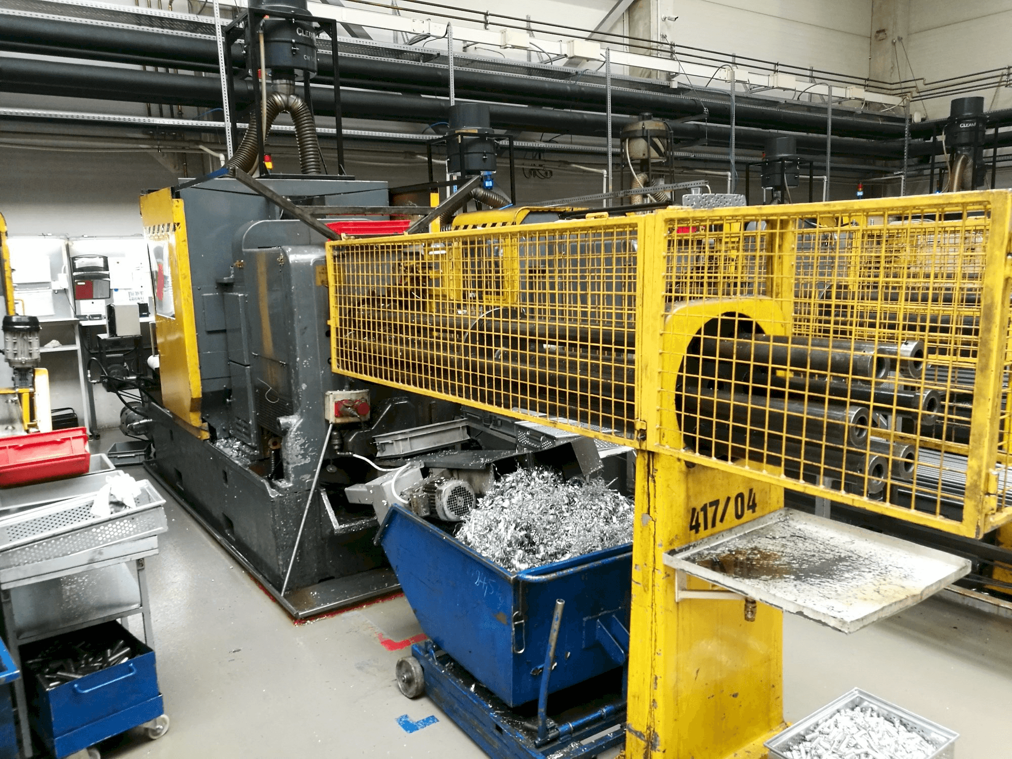 A Wickman 1 3/8"-6 gép elölnézete