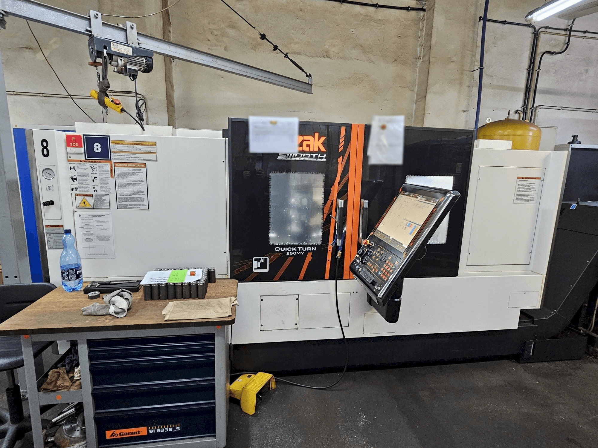 A Mazak QUICK TURN SMOOTH 250MY gép elölnézete