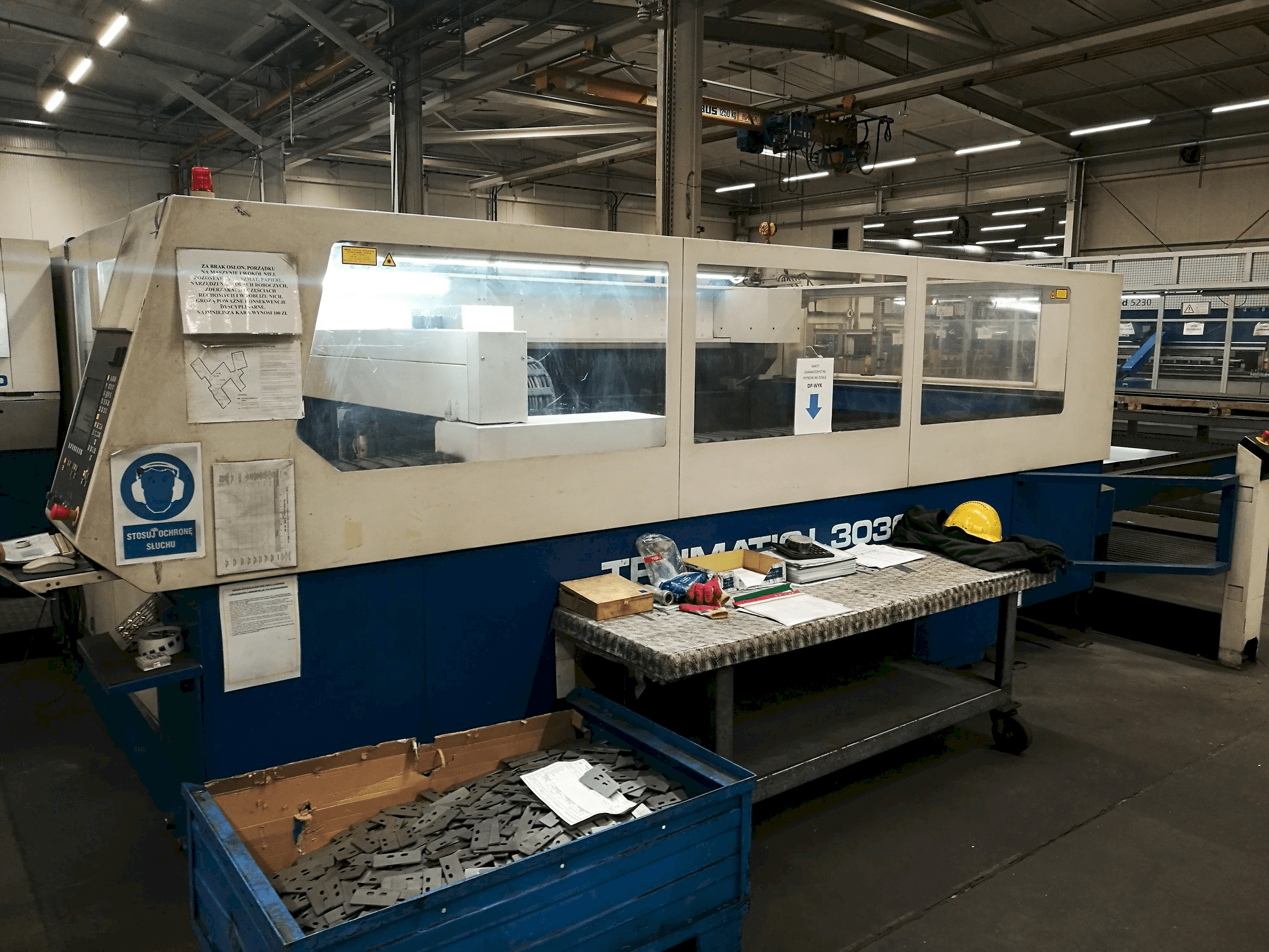 A Trumpf Trumatic L3030 gép elölnézete