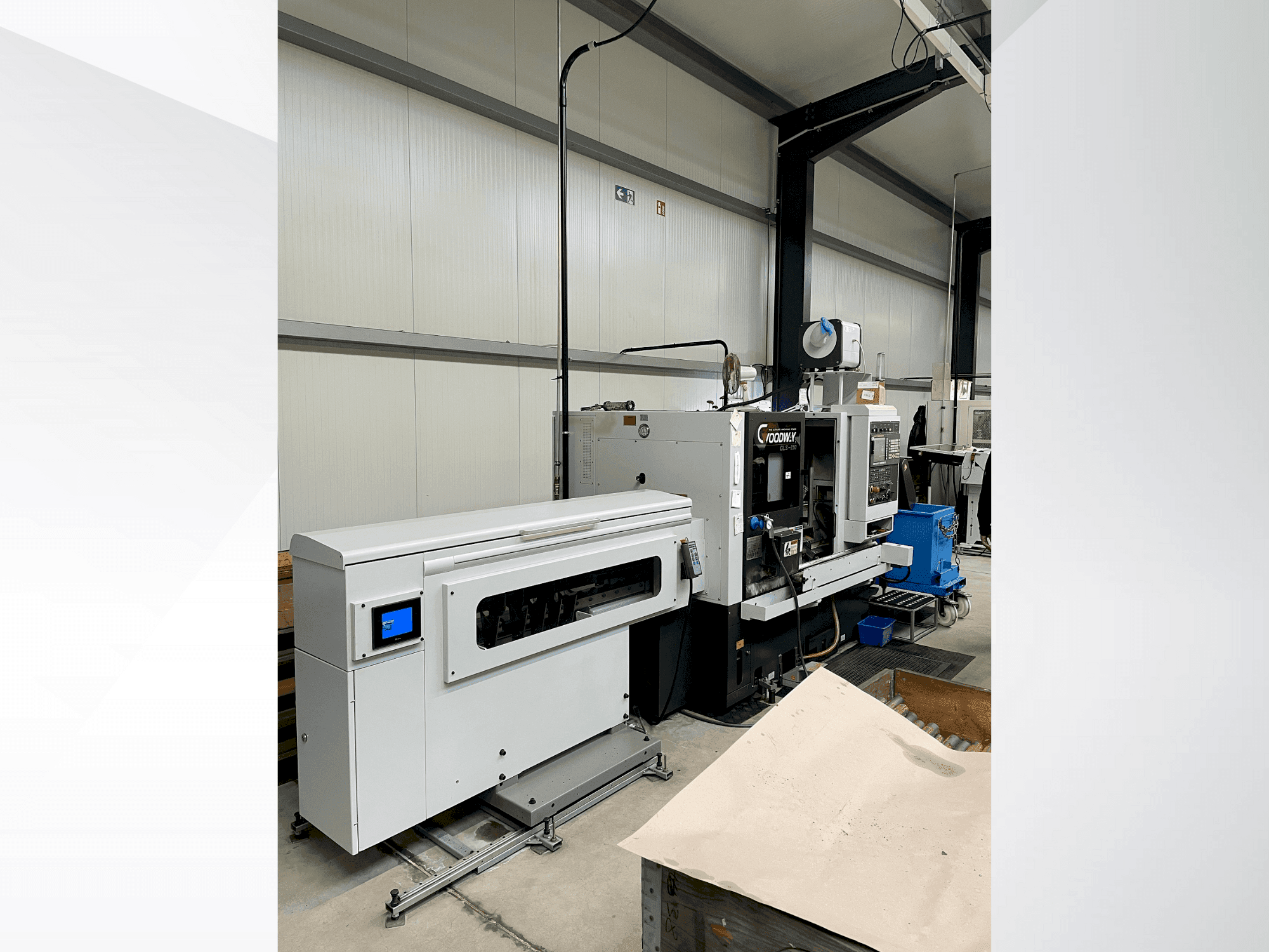 A Goodway GLS-150 gép elölnézete