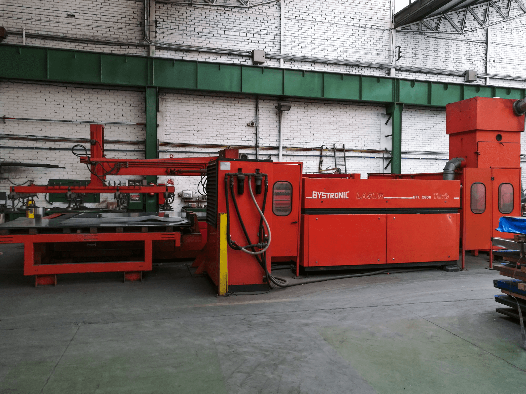 A Bystronic Bystar 3015 BTL 2800 gép munkatere