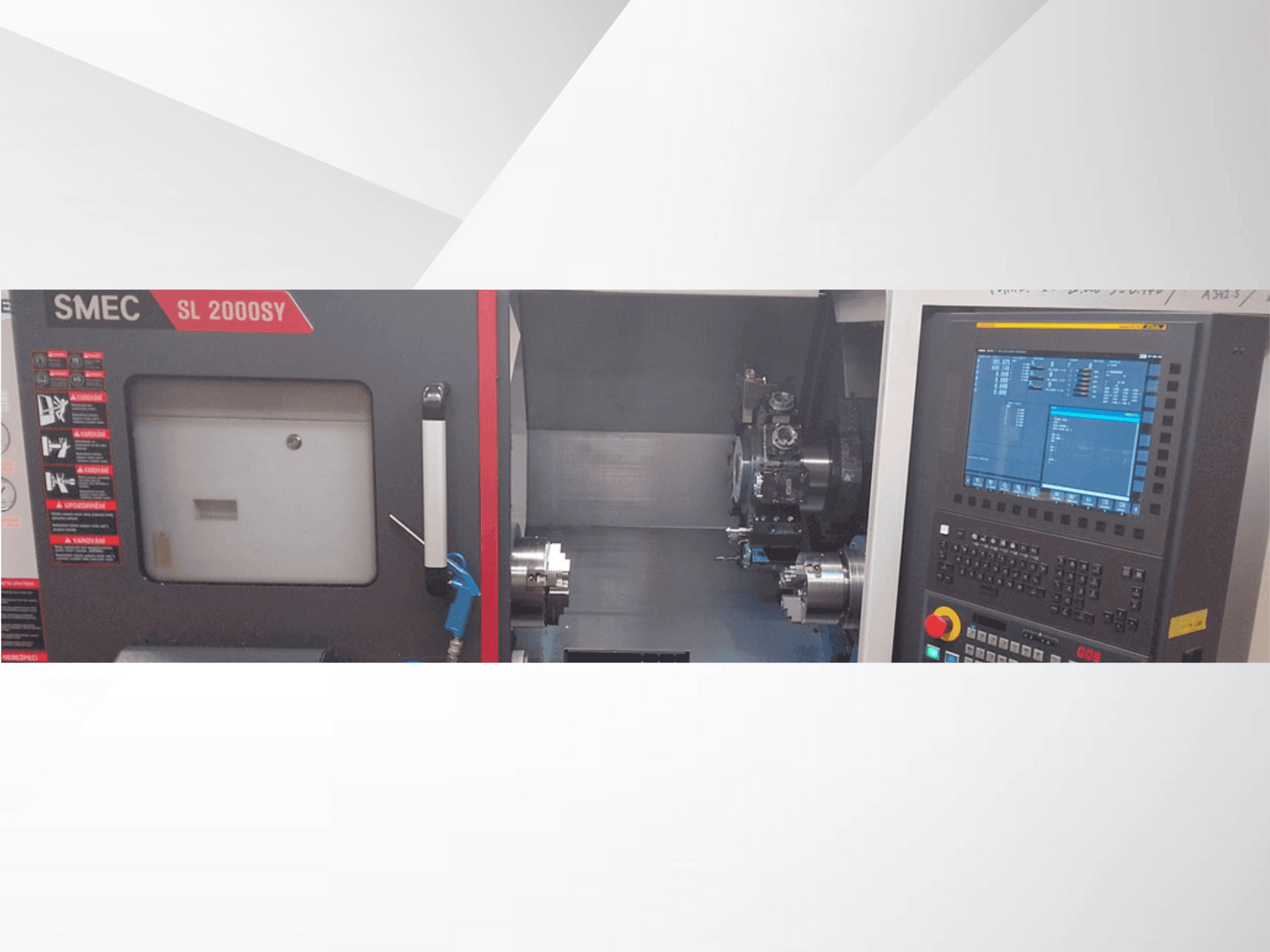 A SMEC SL 2000SY gép elölnézete