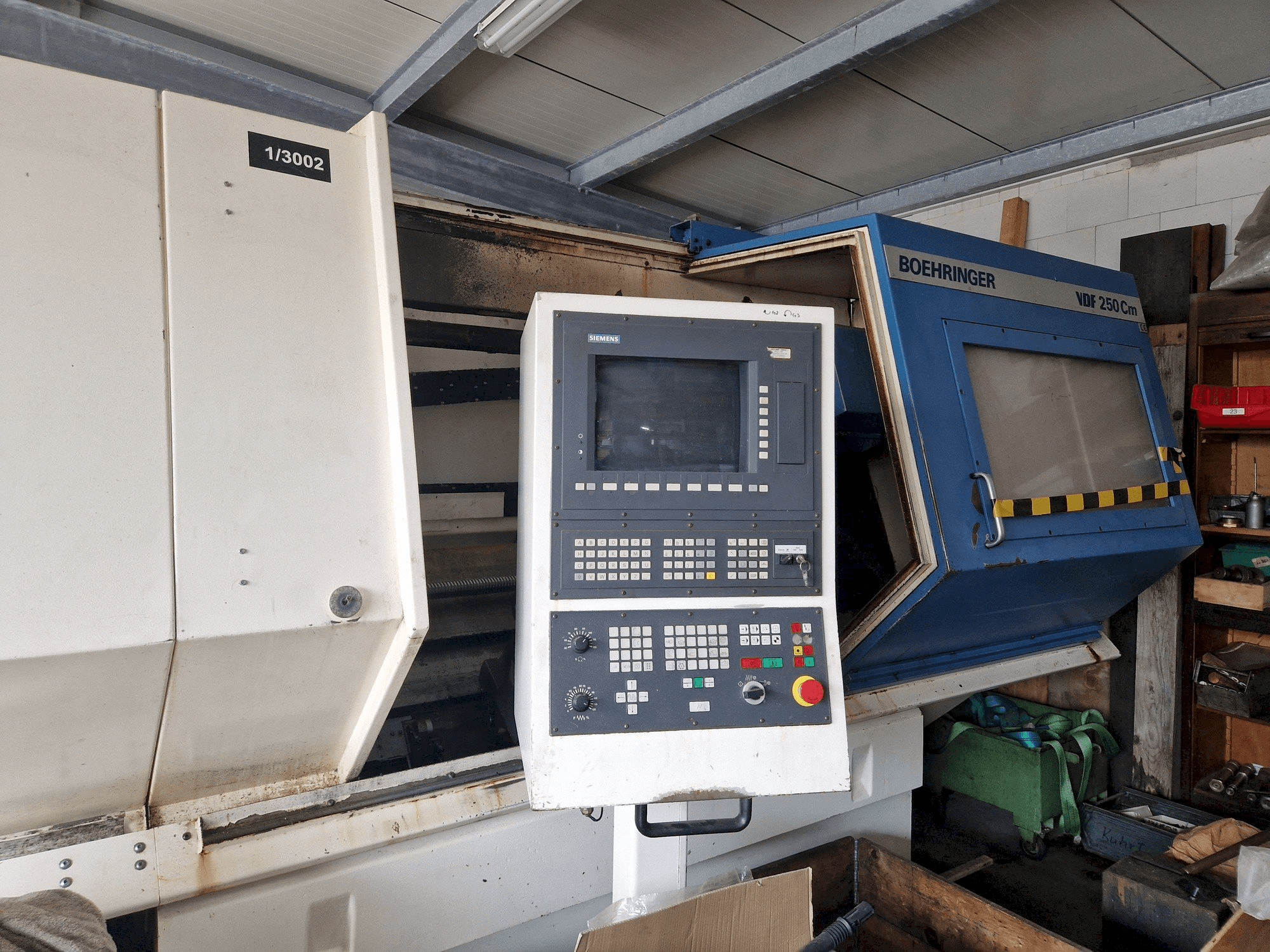 A BOEHRINGER VDF 250 Cm gép elölnézete