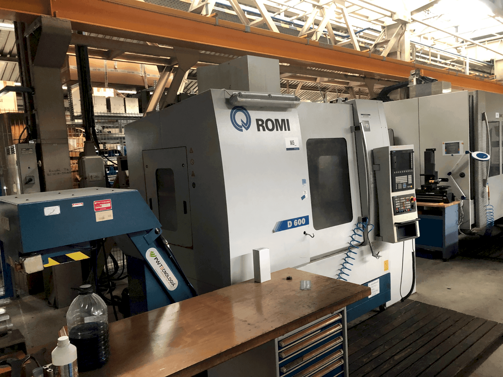 A Romi D600 gép elölnézete