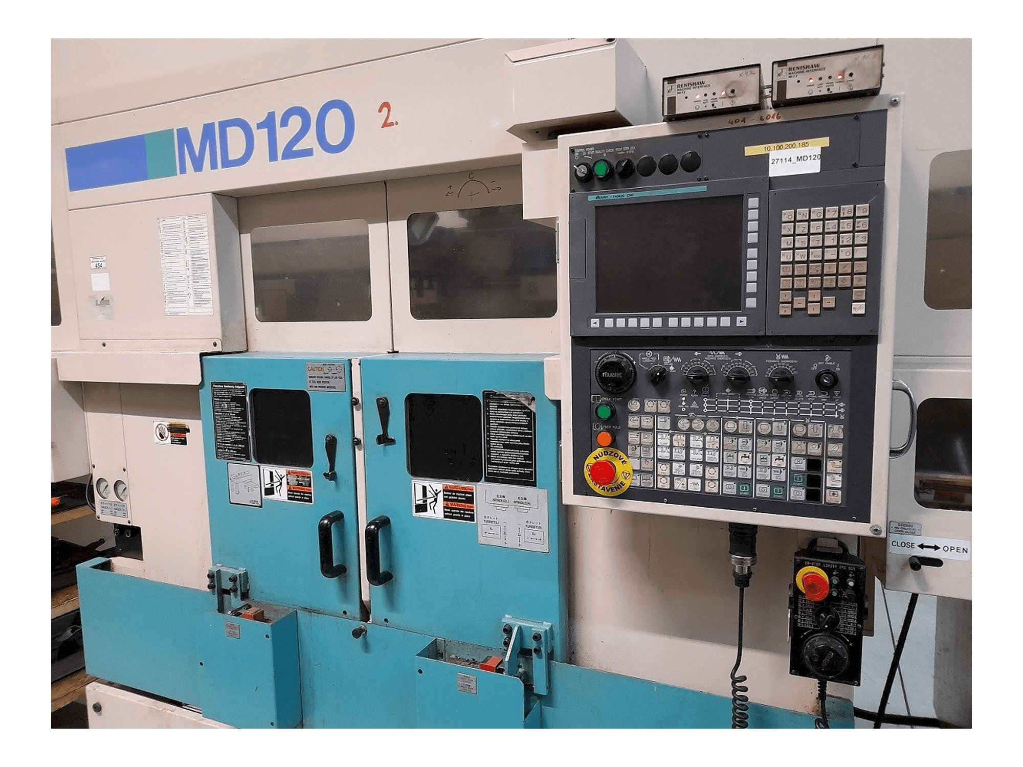 A Muratec MD120 + MS60 gép elölnézete