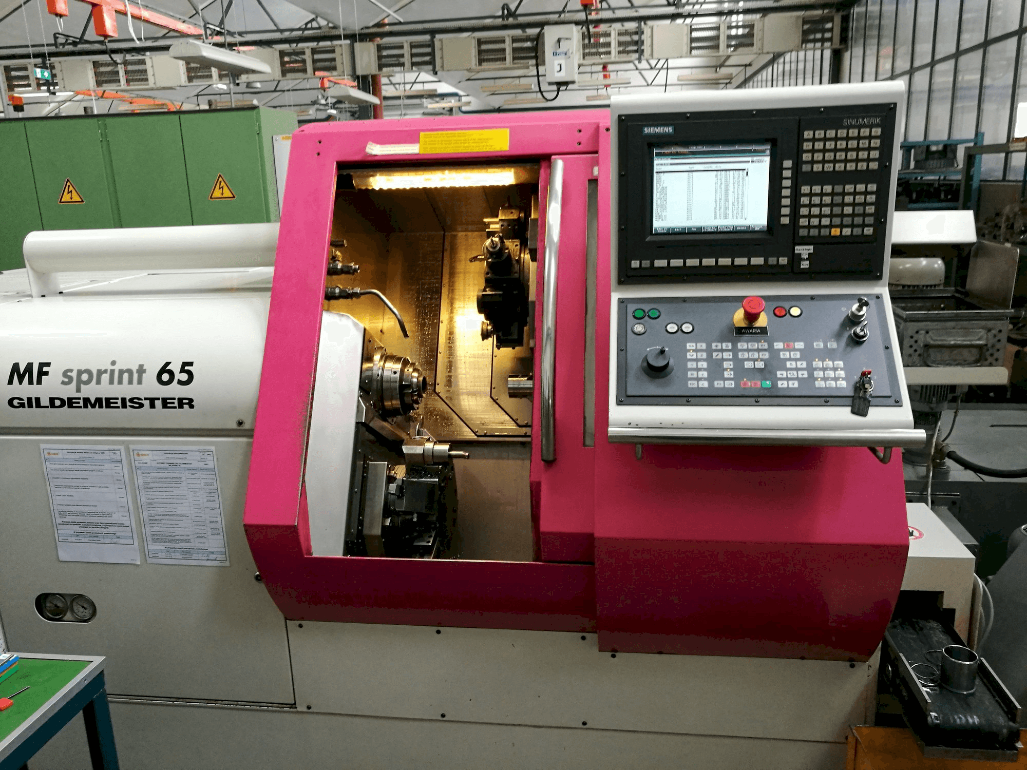 A Gildemeister MF Sprint 65 gép elölnézete