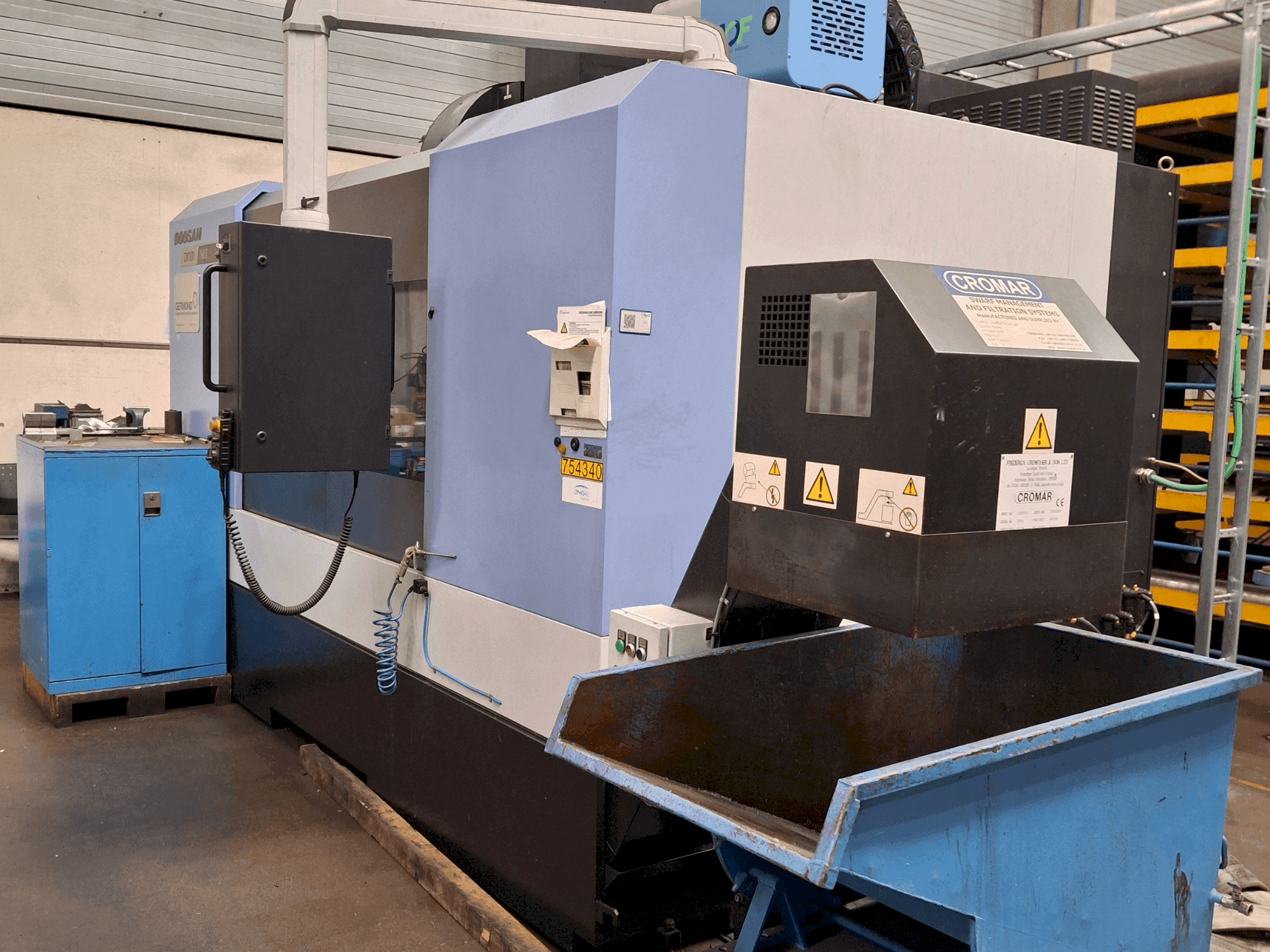 A DOOSAN DNM 750 II gép elölnézete