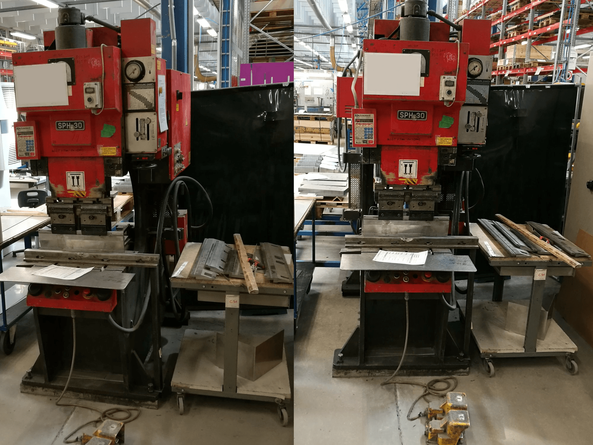 A AMADA SPH-30C gép elölnézete