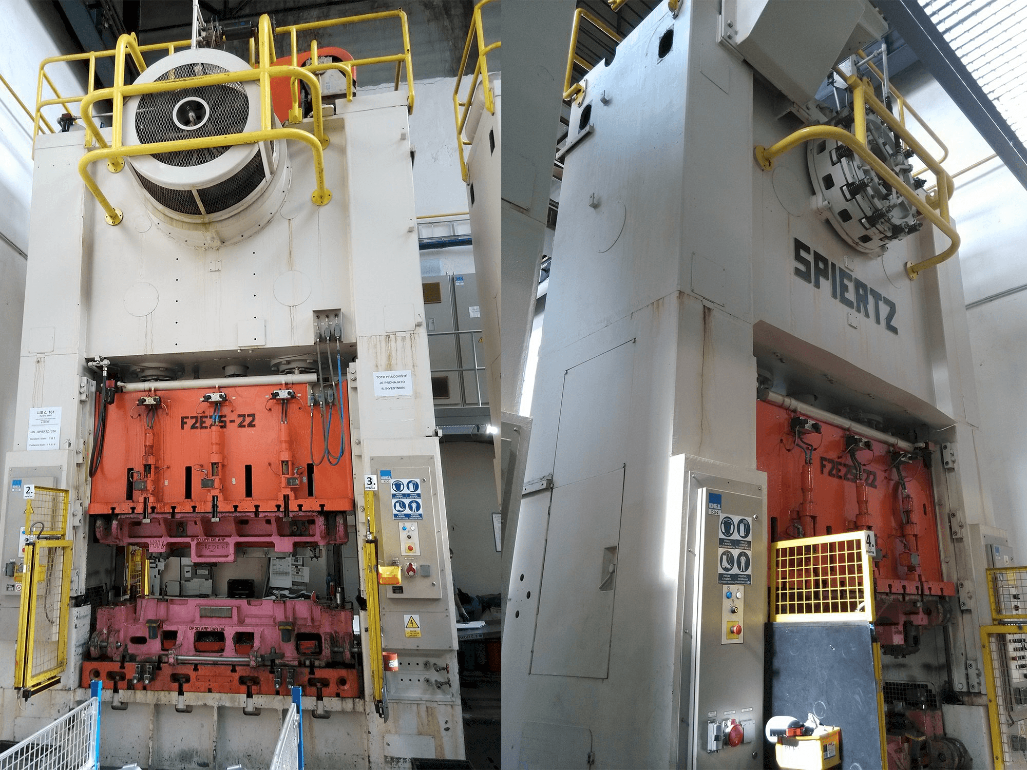 A Spiertz F2E 25x2.2 gép elölnézete