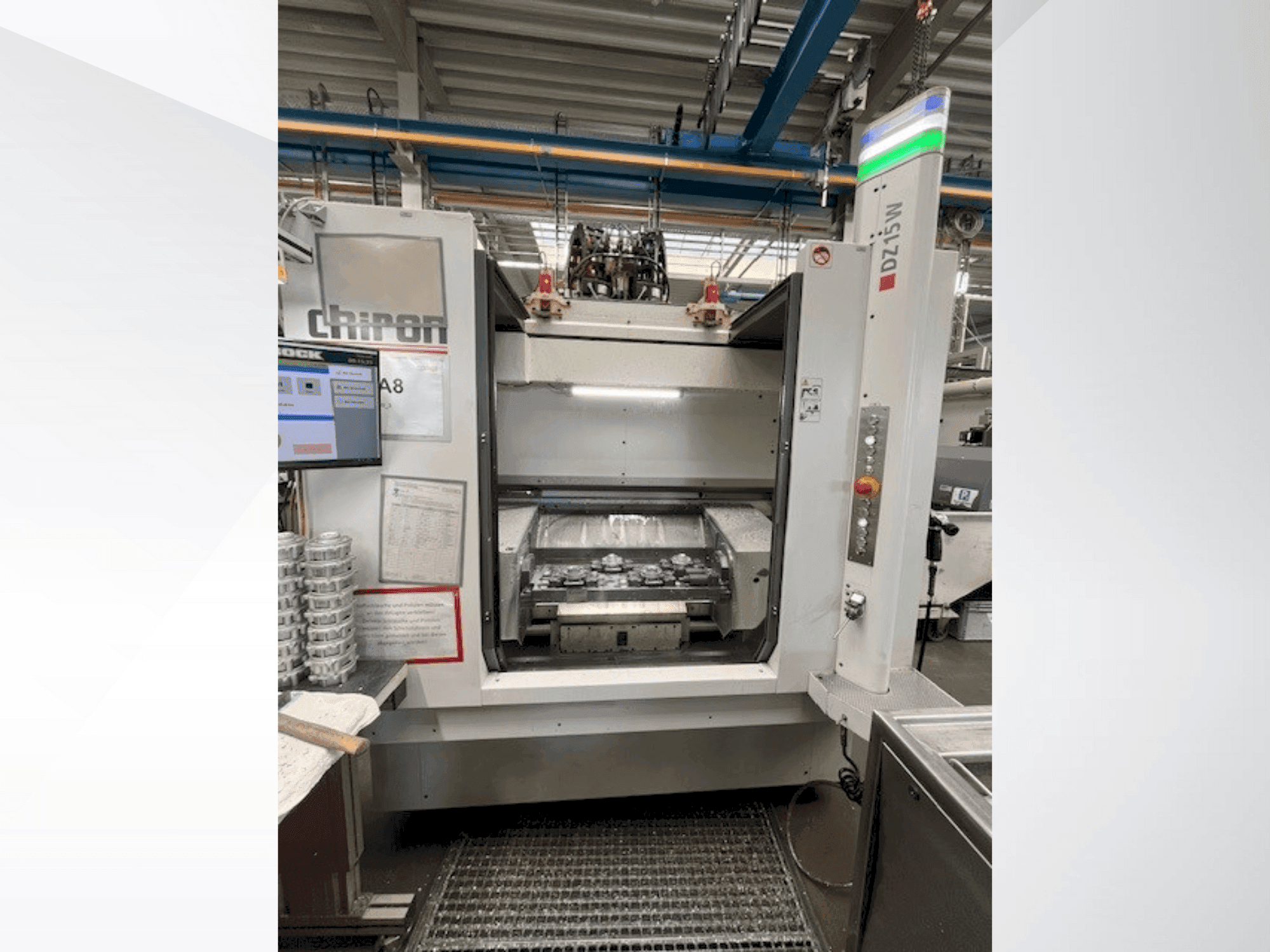 A CHIRON DZ 15 W gép elölnézete