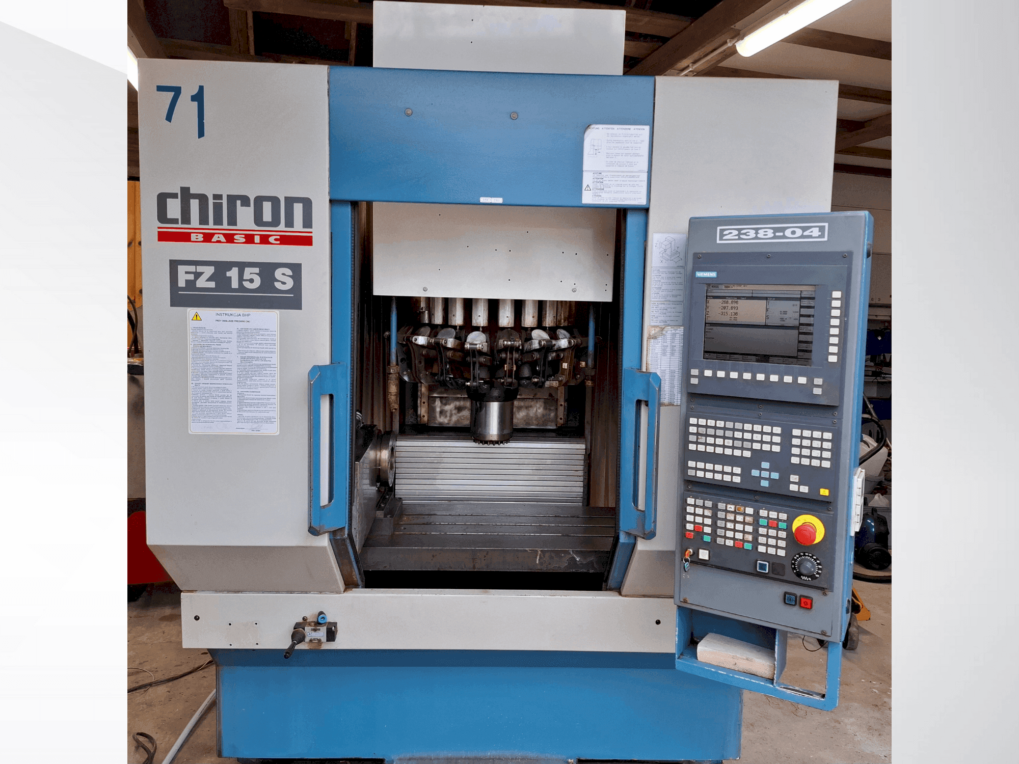 A CHIRON FZ 15 S gép elölnézete