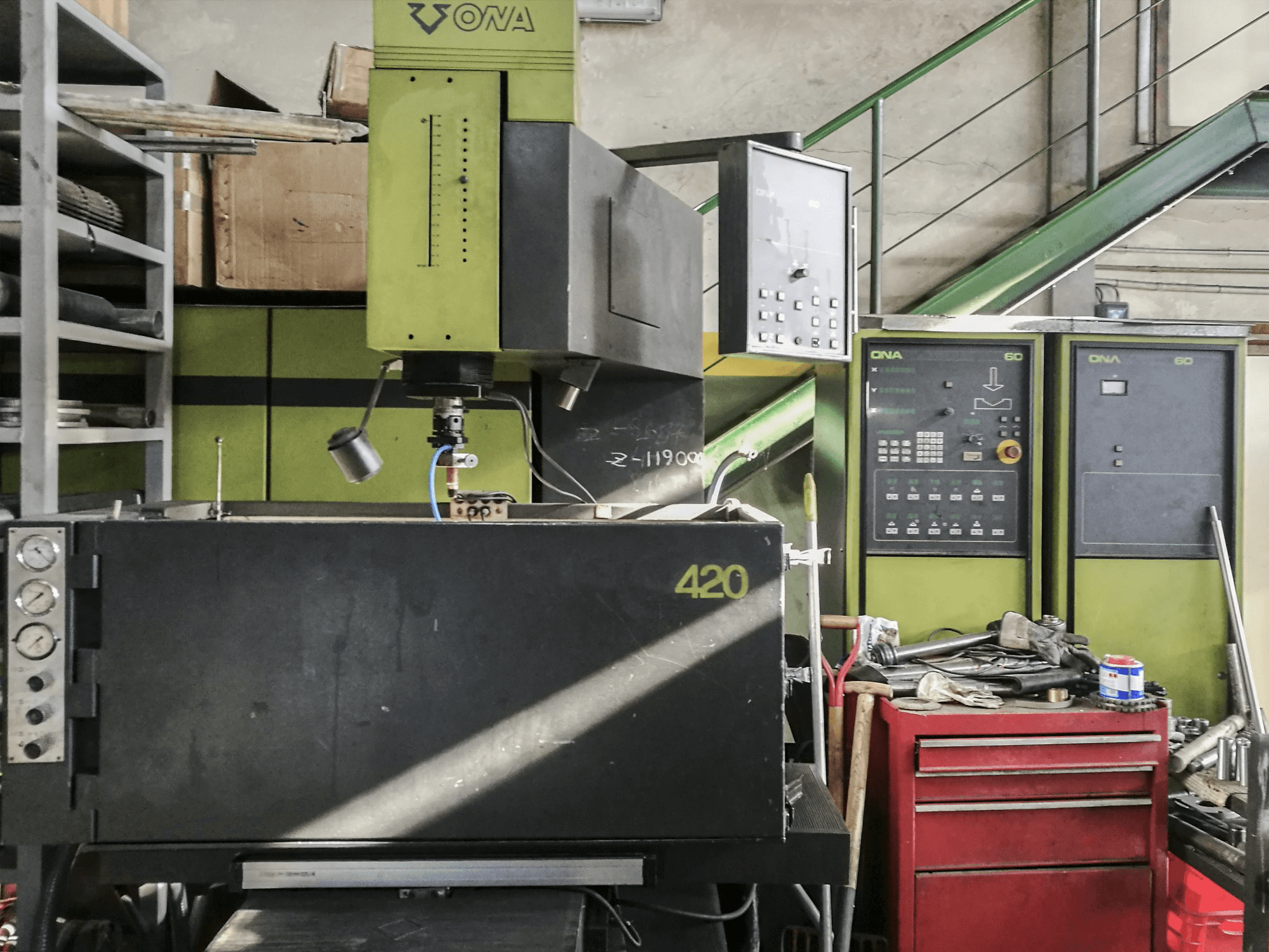 A ONA ONAMATIC 420 gép elölnézete