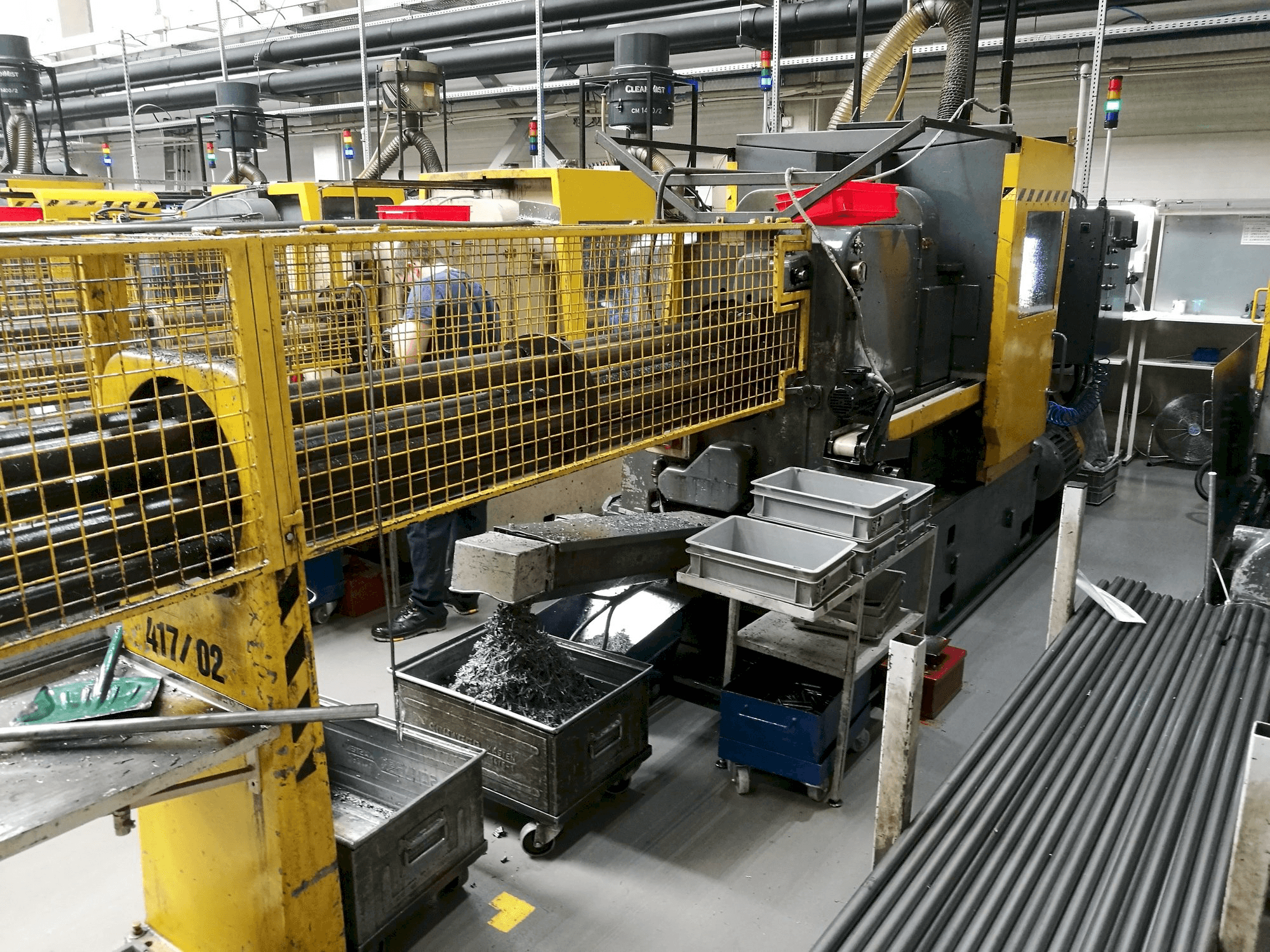 A Wickman 1 3/8"-6 gép elölnézete